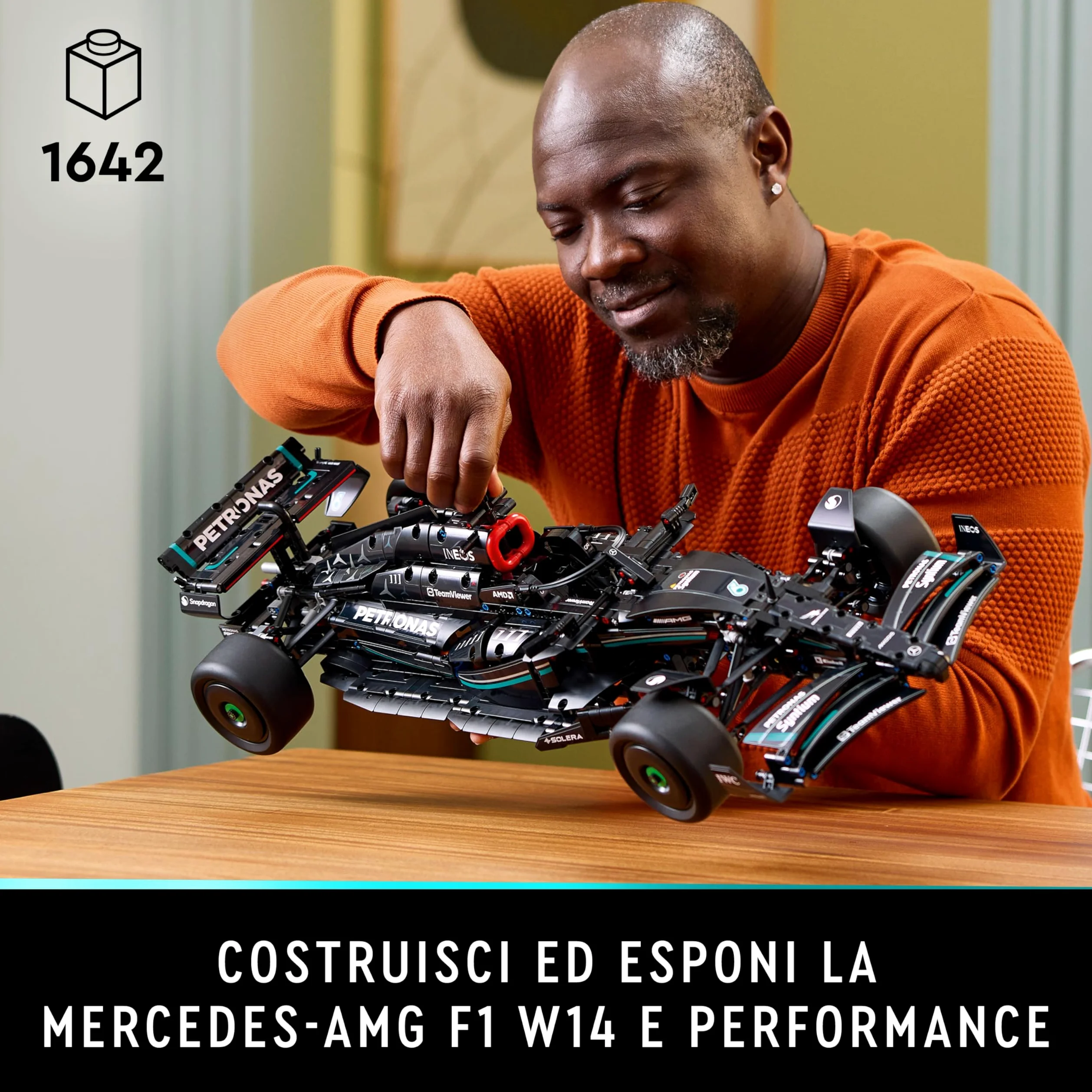 LEGO Technic Mercedes-AMG F1 W14 E Performance, Modellino da Costruire di Auto da Corsa per Adulti, Macchina in Scala 1:8, Kit Modellismo Supercar, Idea Regalo per Lui, Lei, Marito o Moglie 42171
