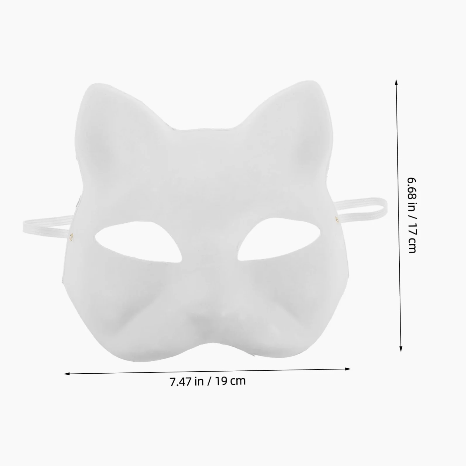 HEMOTON Kit Maschera Gatto - Maschere Vuote Da Dipingere Per Bambini E Adulti Fogli Di Feltro E Strisce Finte Costumi Di Halloween Maschere Di Carnevale