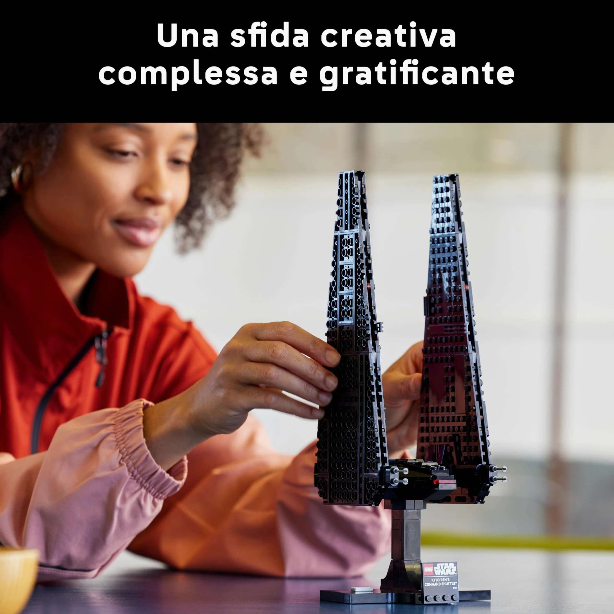 LEGO Star Wars 75406 Shuttle di Comando di Kylo Ren - Modellino da Costruire per Adulti di Astronave con Ali Mobili - Set da Collezione con Supporto e Targhetta - Regalo da Il Risveglio della Forza