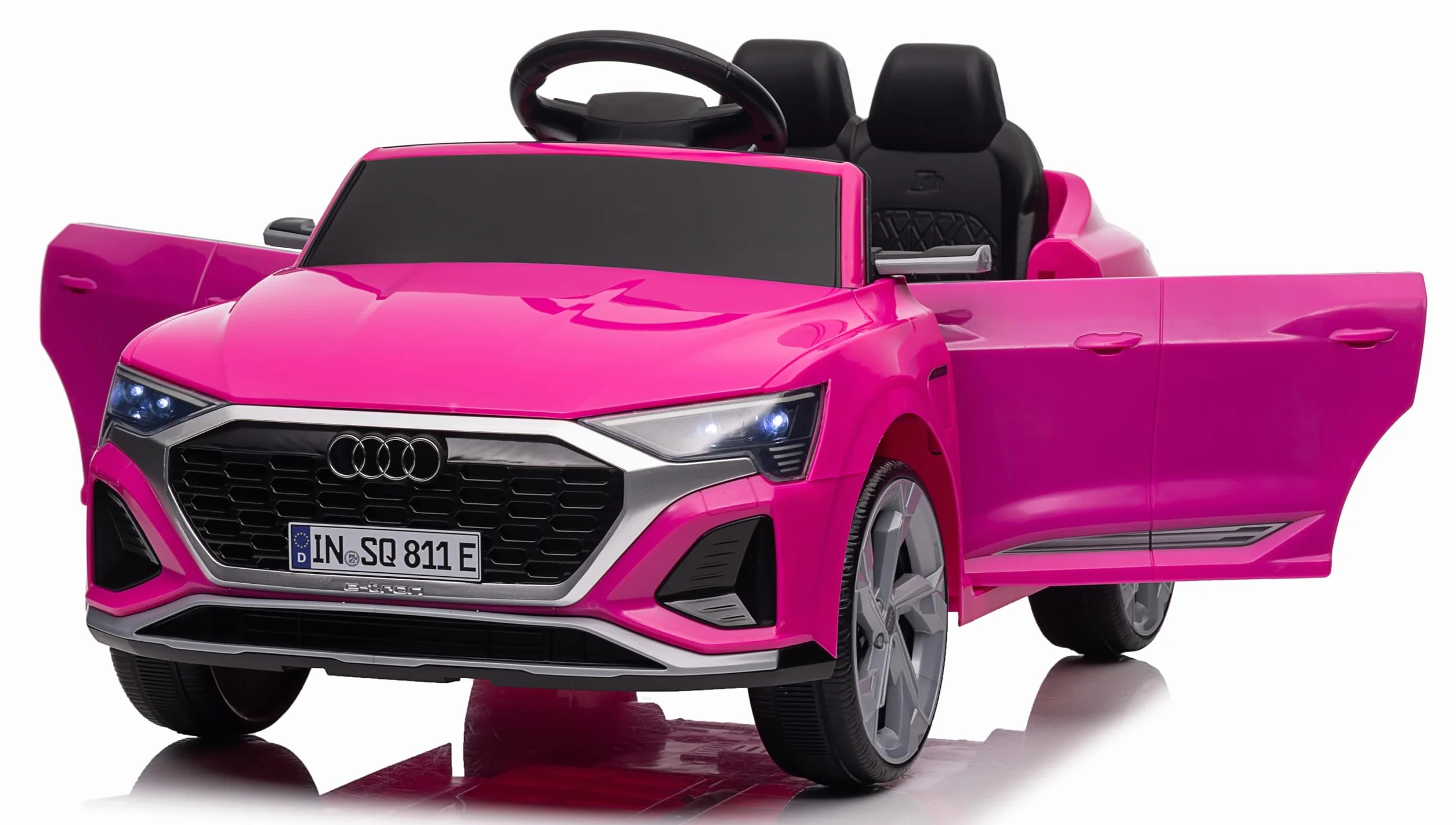 Audi SQ8 e-tron Sportback 12V Auto Elettrica per Bambini con Licenza Ufficiale Due Motori Telecomando Rosa