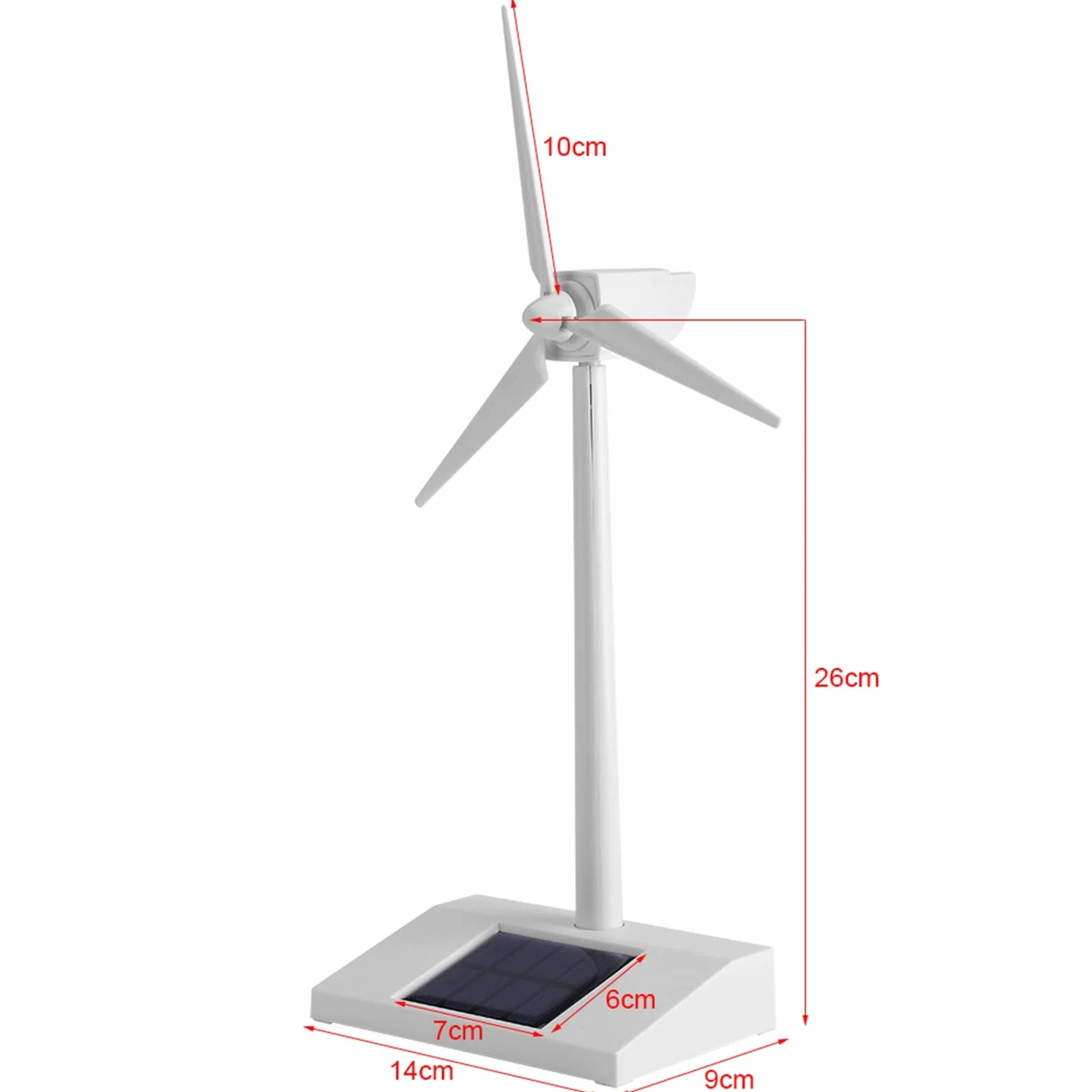 BuyWeek Turbina Eolica Solare Giocattolo, Mini da Tavolo in ABS per Decor Casa