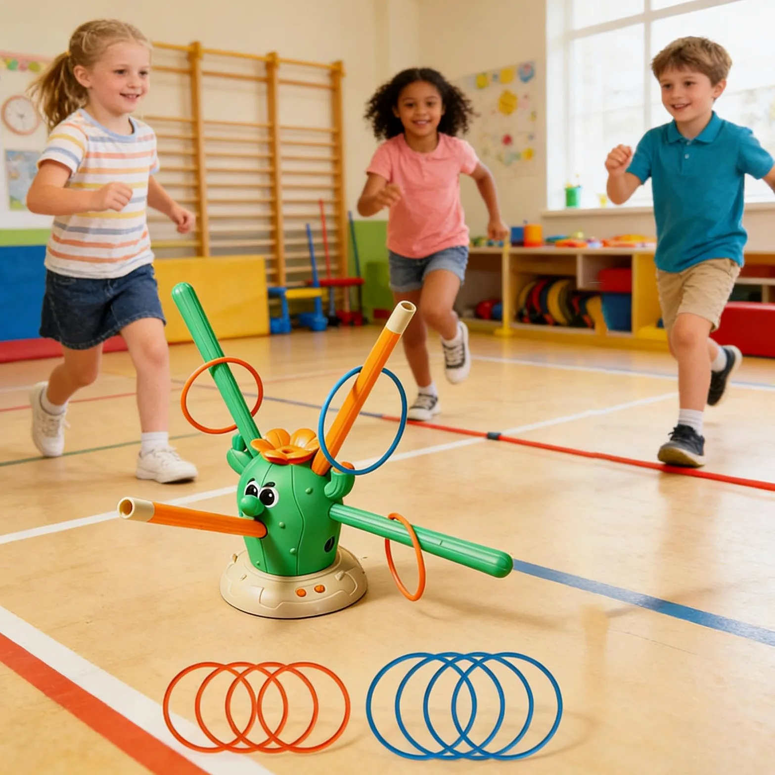musicali con lancio 4 in 1, divertenti giochi sportivi | Giocattoli da esterno per saltare e motoria, per bambini, per interni ed esterni, giardino, compleanno, ragazze