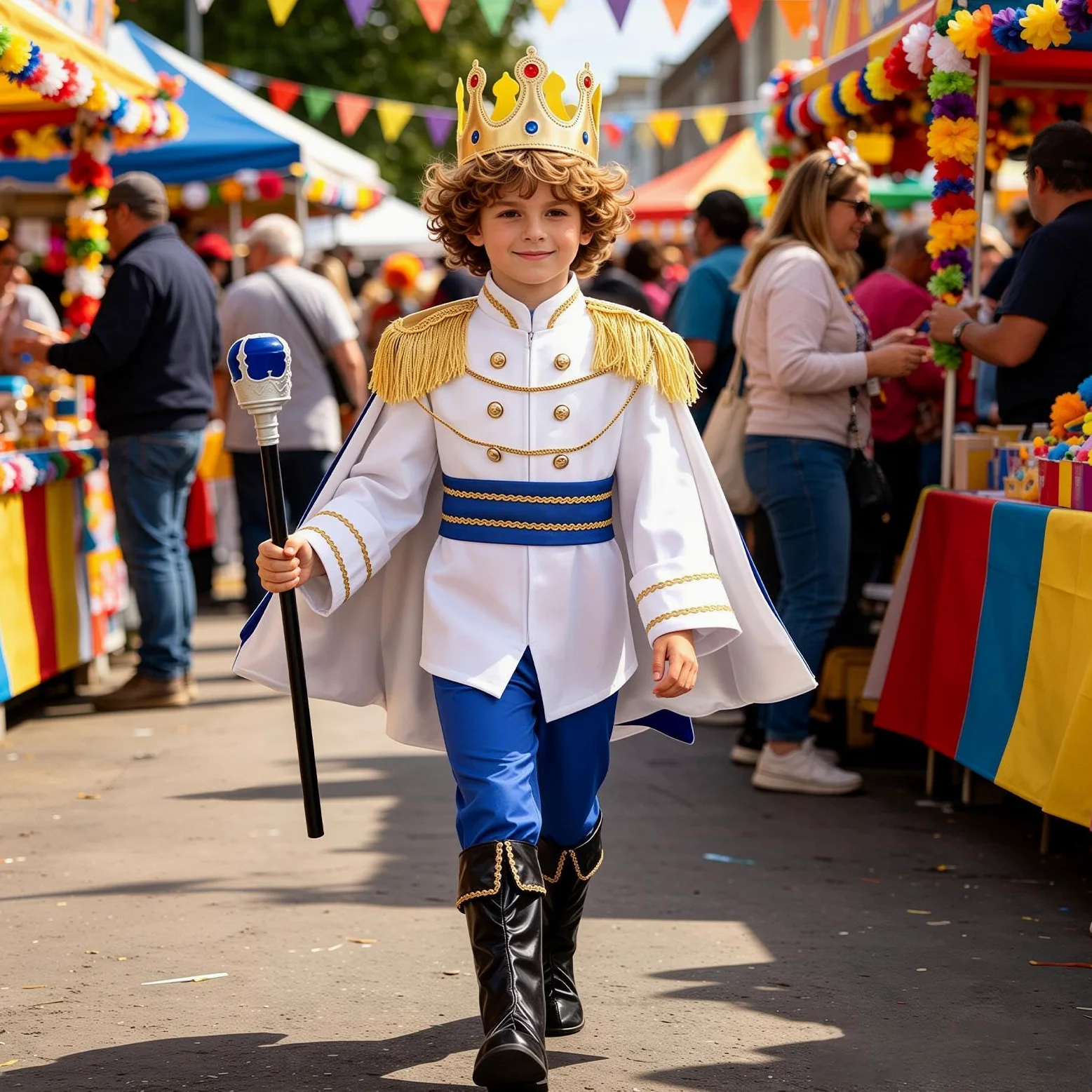 Costume da Re per Bambini Costume Cosplay Halloween Con Mantello 7 Pezzi | Travestimento Cosplay Ragazzi per Vacanza Festa Celebrazione Carnevale Abbigliamento Quotidiano Palco