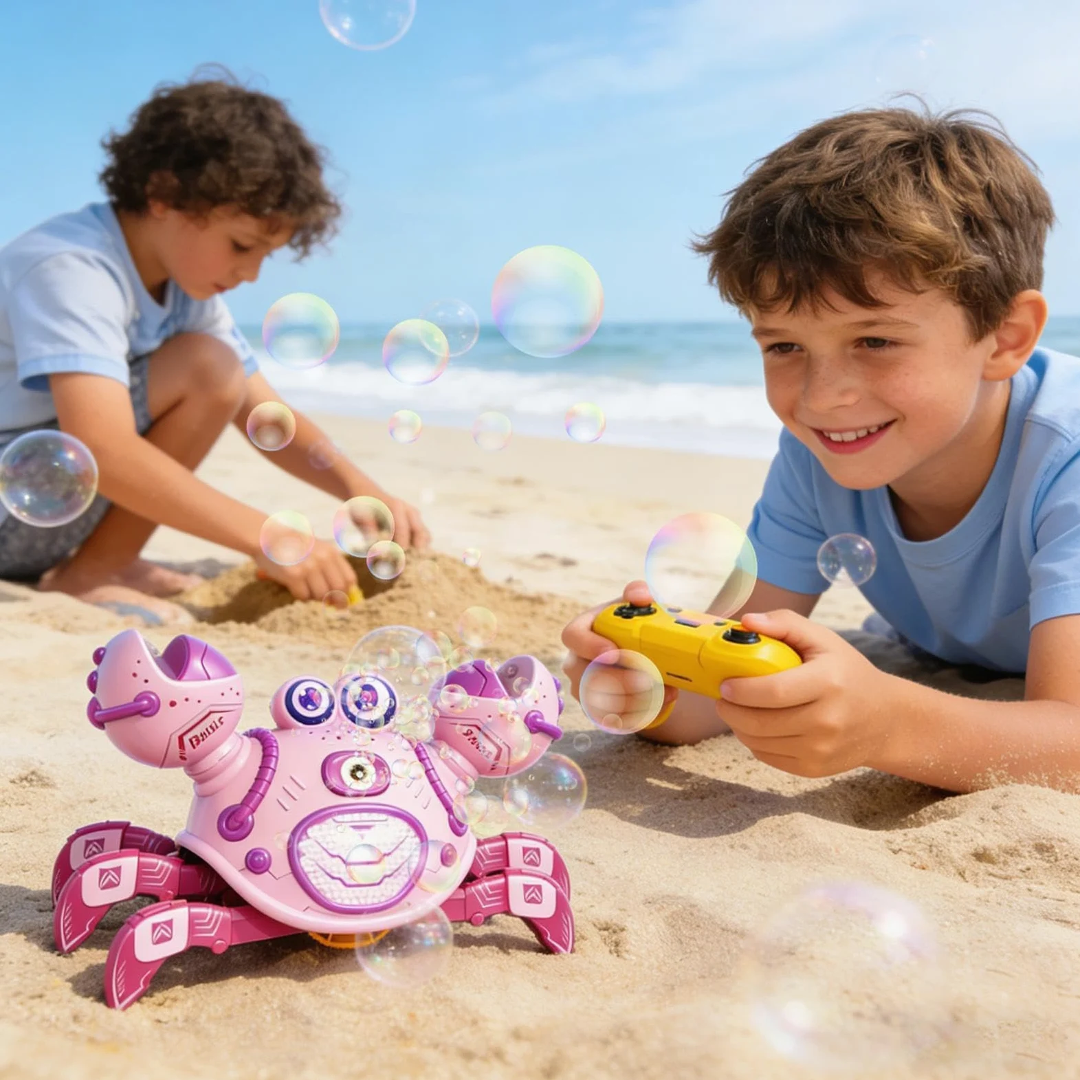 Giocattolo Strisciante Con Telecomando Interattivo Elettrico Ricaricabile | Granchio che Cammina Giocattolo a bolle per Bambini per Casa Scuola All'aperto Viaggio Spiaggia Compleanno Festa