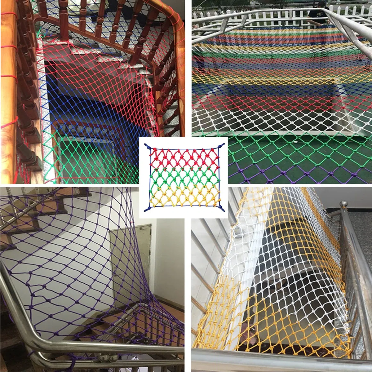 Rete da arrampicata per bambini, corda in nylon intrecciata sicura per giochi interni ed esterni, accessorio per altalena, rete da arrampicata da giardino, divertimento attivo per bambini, durevole e