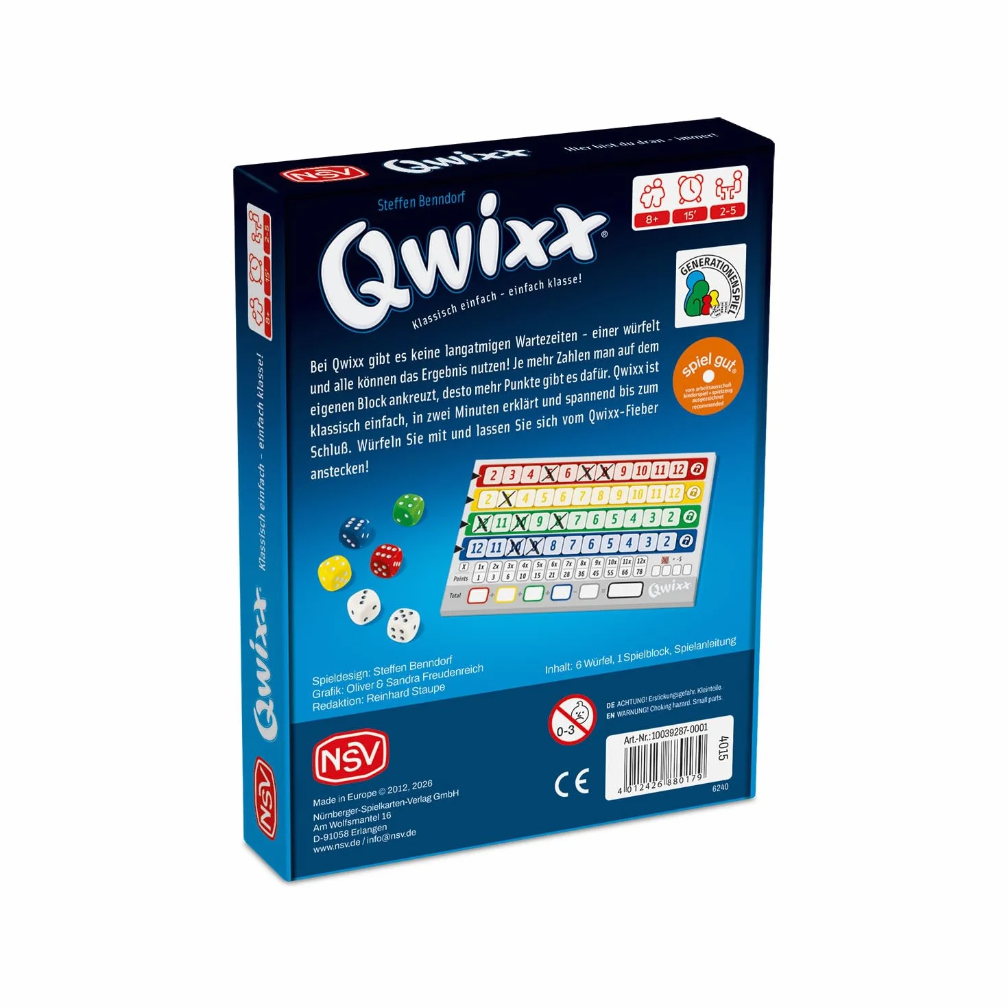 NSV - 4015 - QWIXX - gioco dei dadi (versione en tedesco)