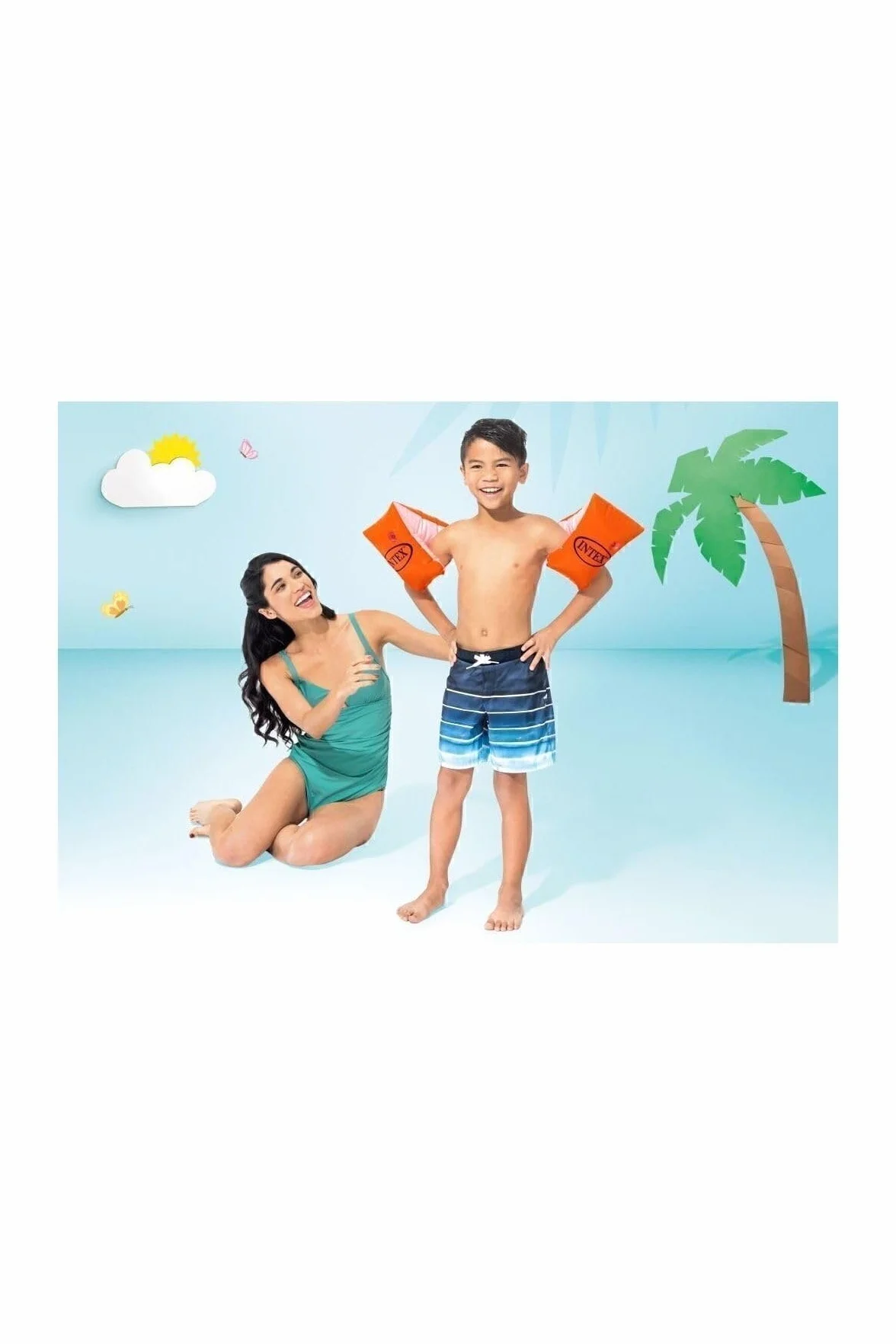 Intex - Intex Deluxe (30 x 15 cm) grandi bande di braccio di nuoto gonfiabili per bambini (6-12 anni) - 1 conteggio