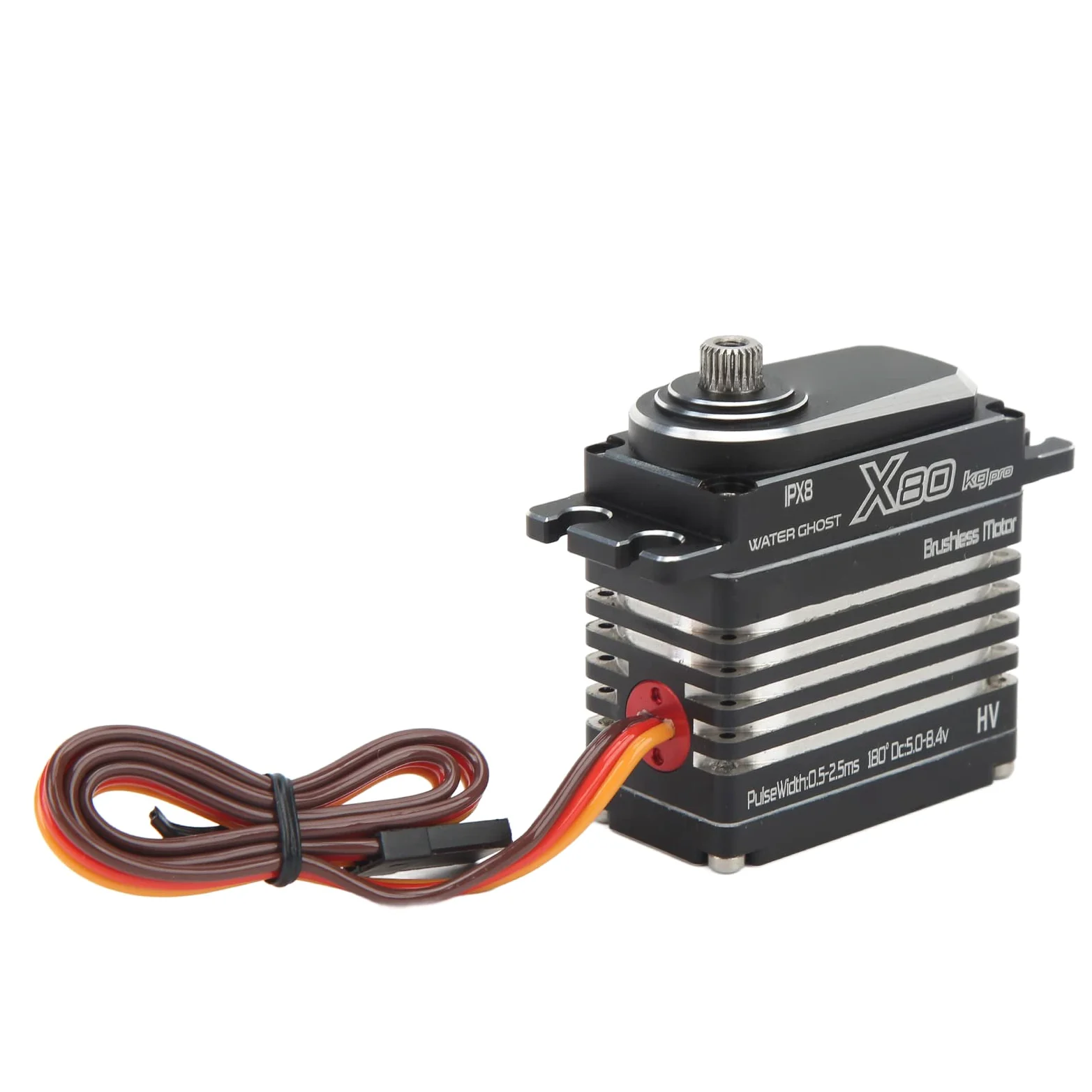 Servo Motore Brushless Resistente All'acqua, Alto Torque 80Kg Servo Digitale per Auto Barca RC 1/8 1/10