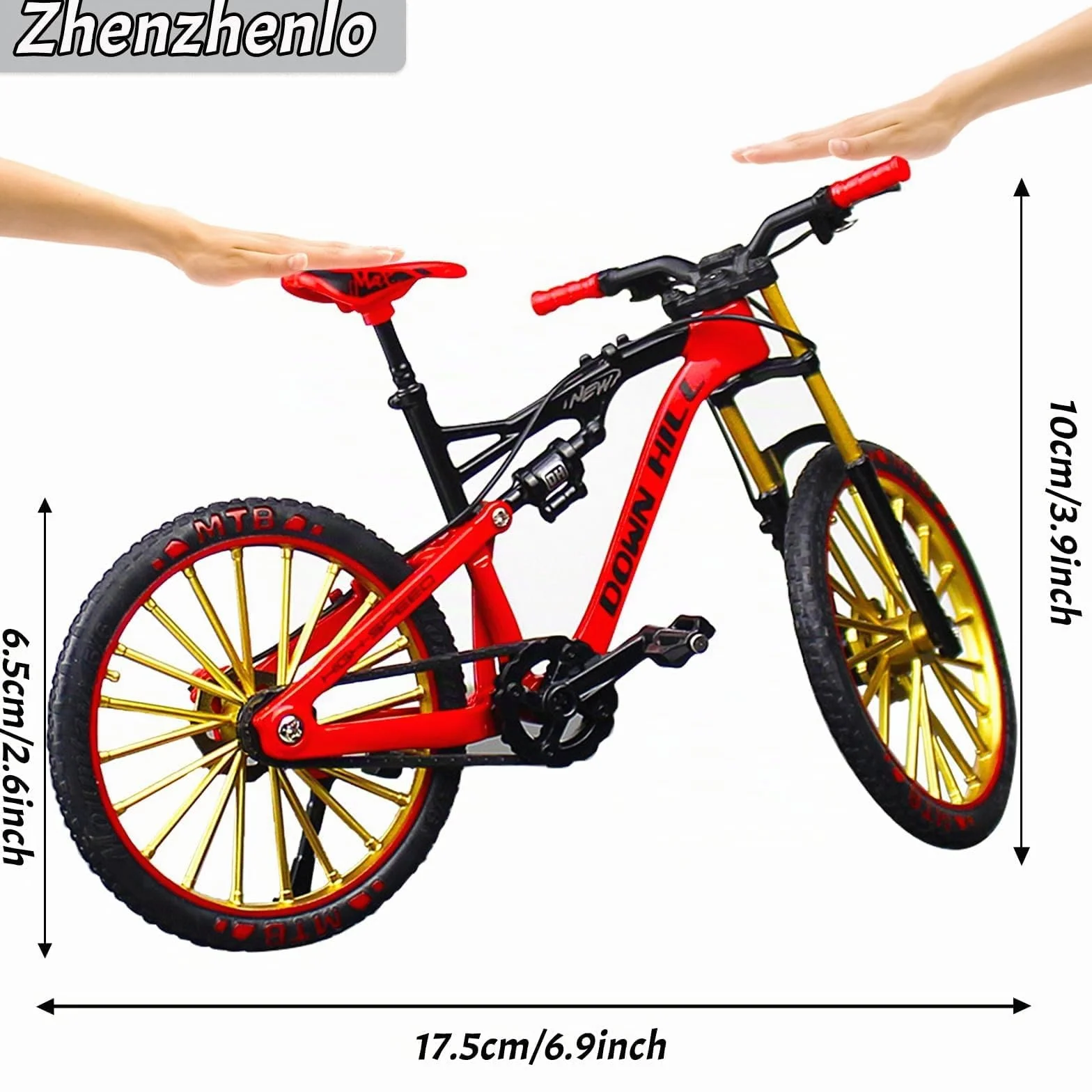 Giocattolo Mini Bici 1:10,Modellino di Bicicletta in Lega,Modello Mini Bici,Finger Mountain bike,mini bike,Della Bicicletta Della Lega Modellin Per l'insegnamento,Ufficio,Club,Casa