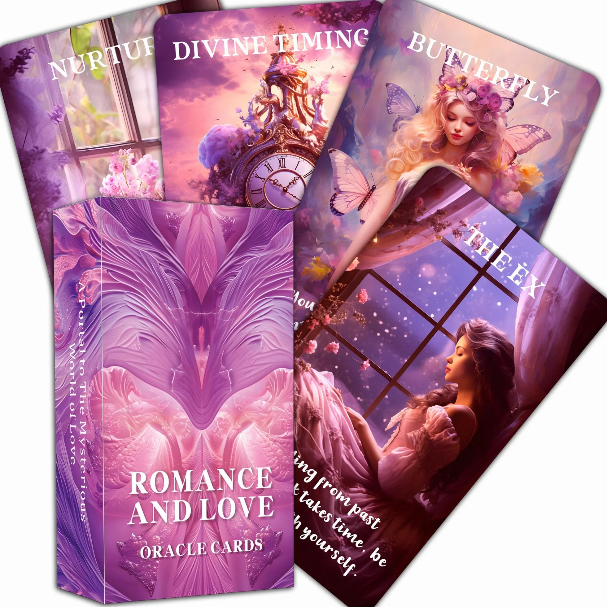 QCFQCF Carte Love Oracle, Amore romantico e carte di relazione per anime gemelle e fiamme gemelle, Tarocchi per principianti