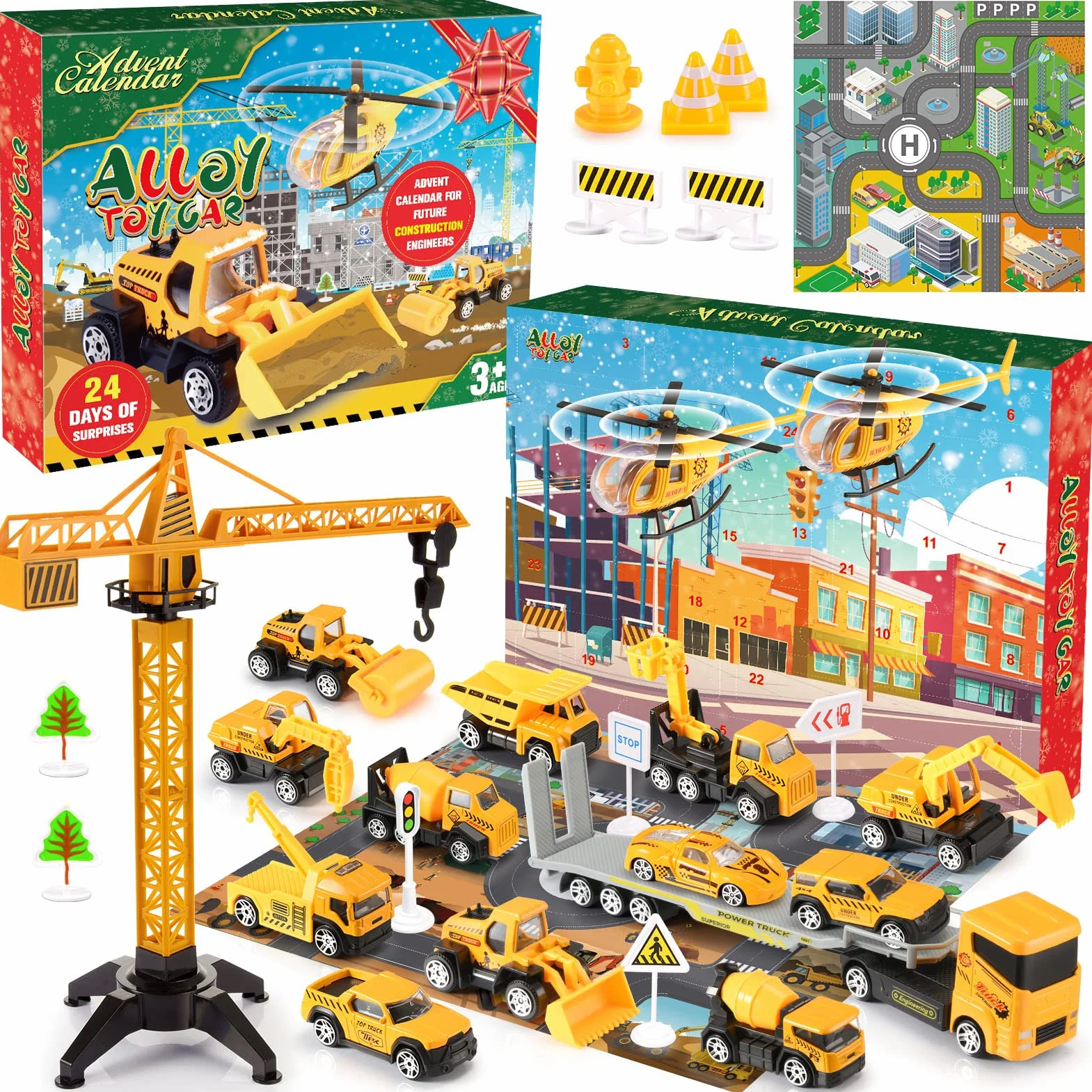 Calendario Avvento Macchinine 2025, Regalo Bambino 1 2 3 4 5 6 Anni Macchinine per Bambini 1-6 Anni Giocattoli Bambino 1-6 Anni Calendario Dell'avvento 2025 Cars Macchinine Regalo Bambina 1-6