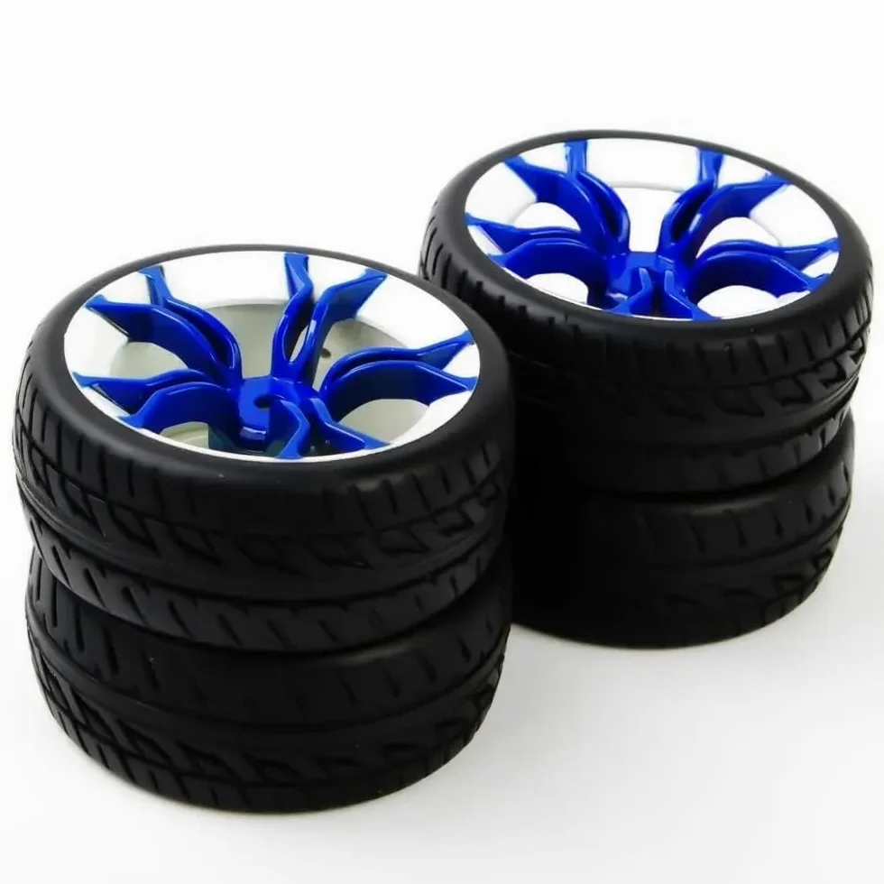 Cerchioni in gomma RC da 4 pezzi Ruote compatibili con modelli da corsa su strada Scala 1:10 PP0150 MPNWB 12mm esagonale