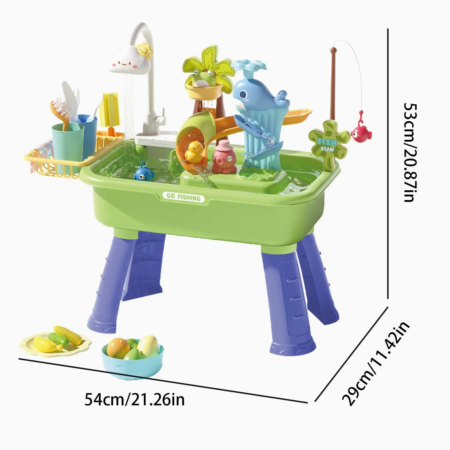 Tavolo Acquatico Giochi Tavoli Sensoriali Esterni | Interattivo Educativo Sensoriale con Pompa per Cortile Spiaggia Casa Esterno Sviluppo Abilità Motorie