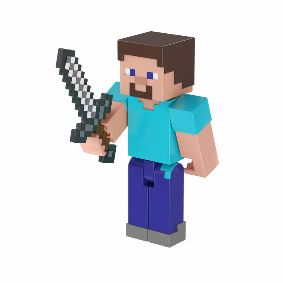 Mattel Minecraft Raid nel Villaggio con 3 action figure e accessori | Il set da collezione in scala da 8,3 cm include Steve, per giocatori di videogiochi e bambini (esclusiva Amazon)