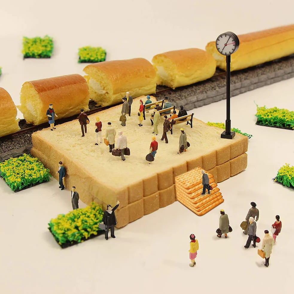 Evemodel 100Pz Dipinte Figure Dipinte Verniciata Treno Modello Persone 1:87 Scala Ho Verniciata