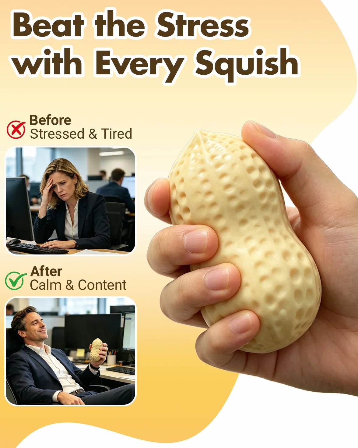 Taba Squishy Arachidi Realistico Anti-Stress Accessorio Rilassamento per Adulti Gadget Morbido