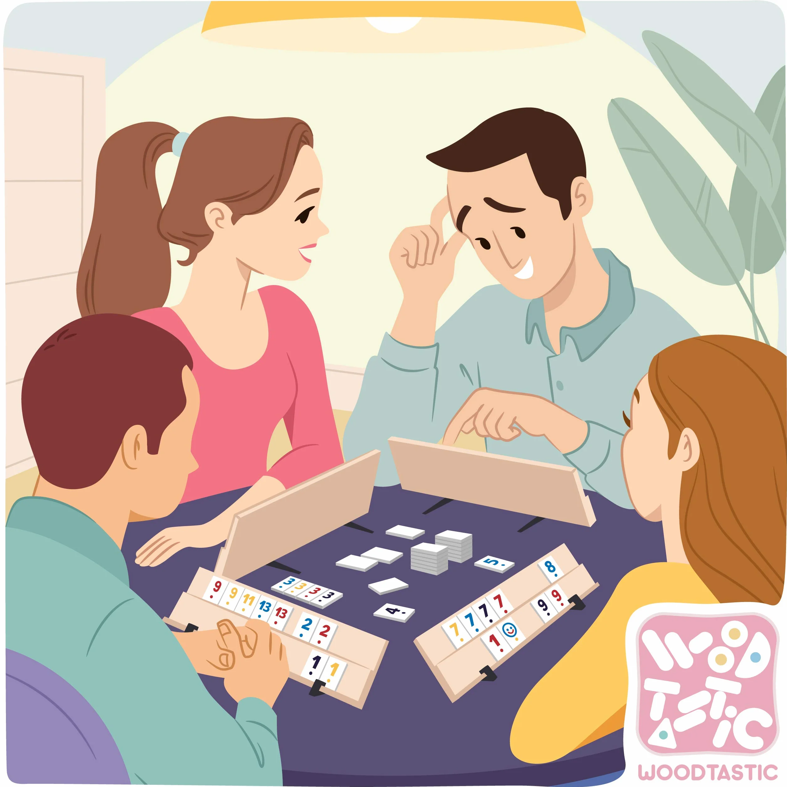 Gioco di Rummy in Legno: Un gioco da Tavolo di alta Qualità Realizzato in Legno Massiccio di Faggio
