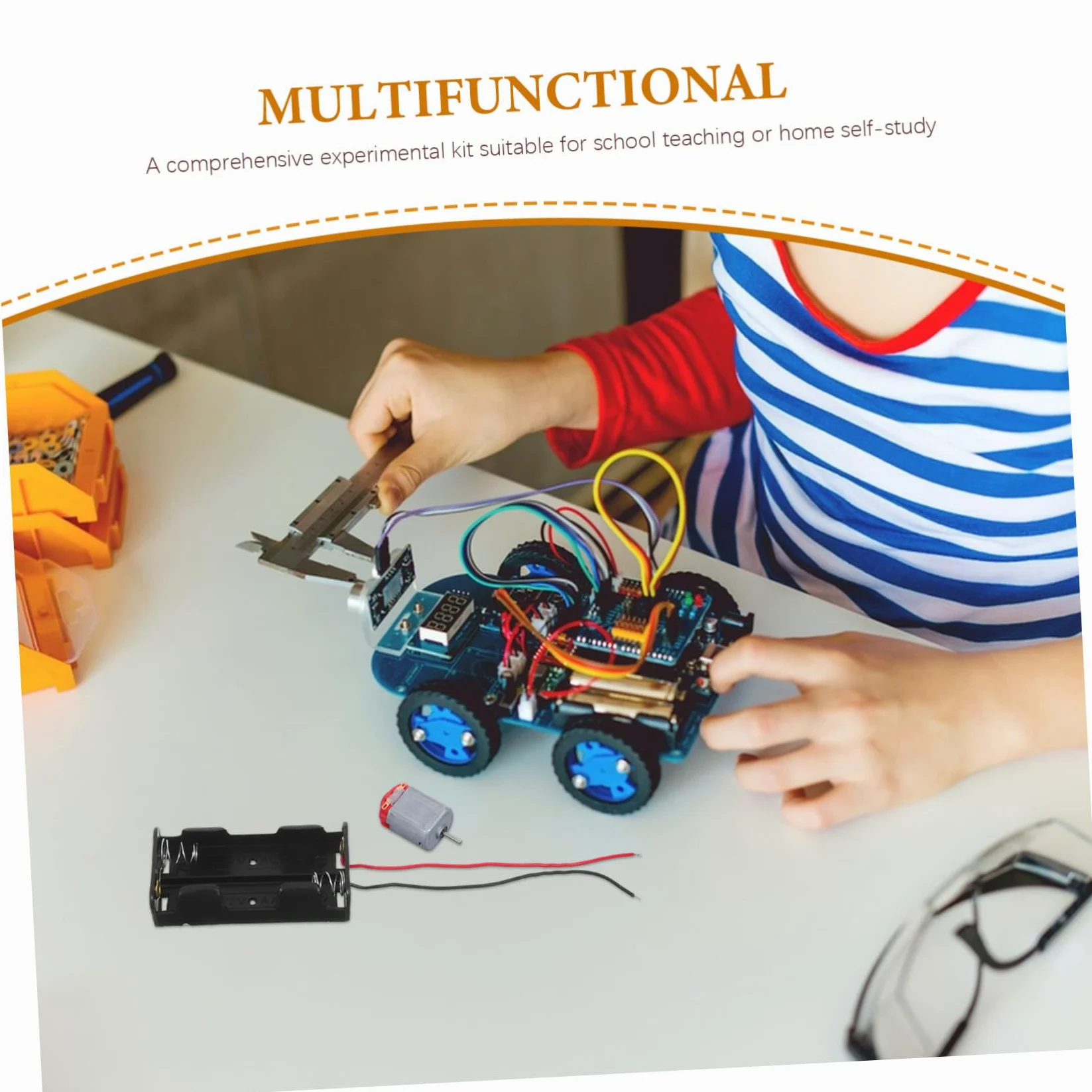 TOYANDONA Kit di Costruzione di Circuiti Elettrici per Ragazzo Ragazza con Motore Dc e Ingranaggi Meccanici in Plastica Set di Esperimenti Scientifici di Fisica per Progetti di Apprendimento