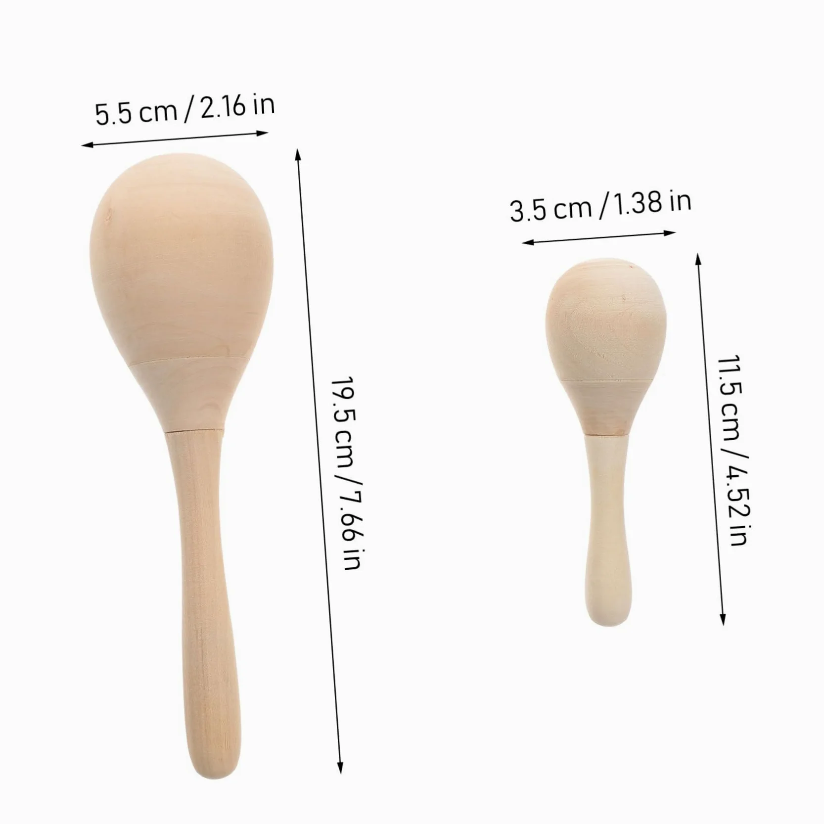 ORFOFE Maracas Strumenti Musicali Educativi da Dipingere in Legno 12 Pezzi Facili da Impugnare Giocattoli Creativi per Ragazzo Ragazza per Scuola e Classi per Feste e Attività Manuali