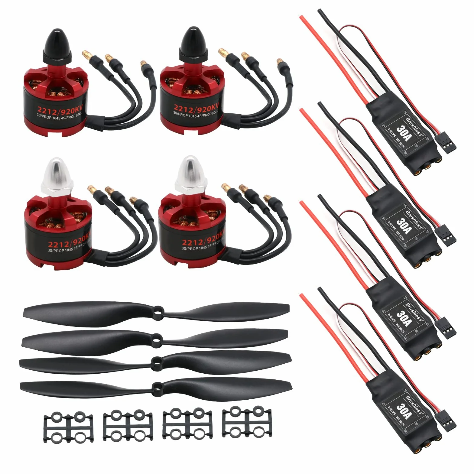 Kit motore brushless con connettore da 3,5 mm 2212 920KV CW 30A Brushless ESC elica per F450 F550 S550 F550 elicottero Quadcopter