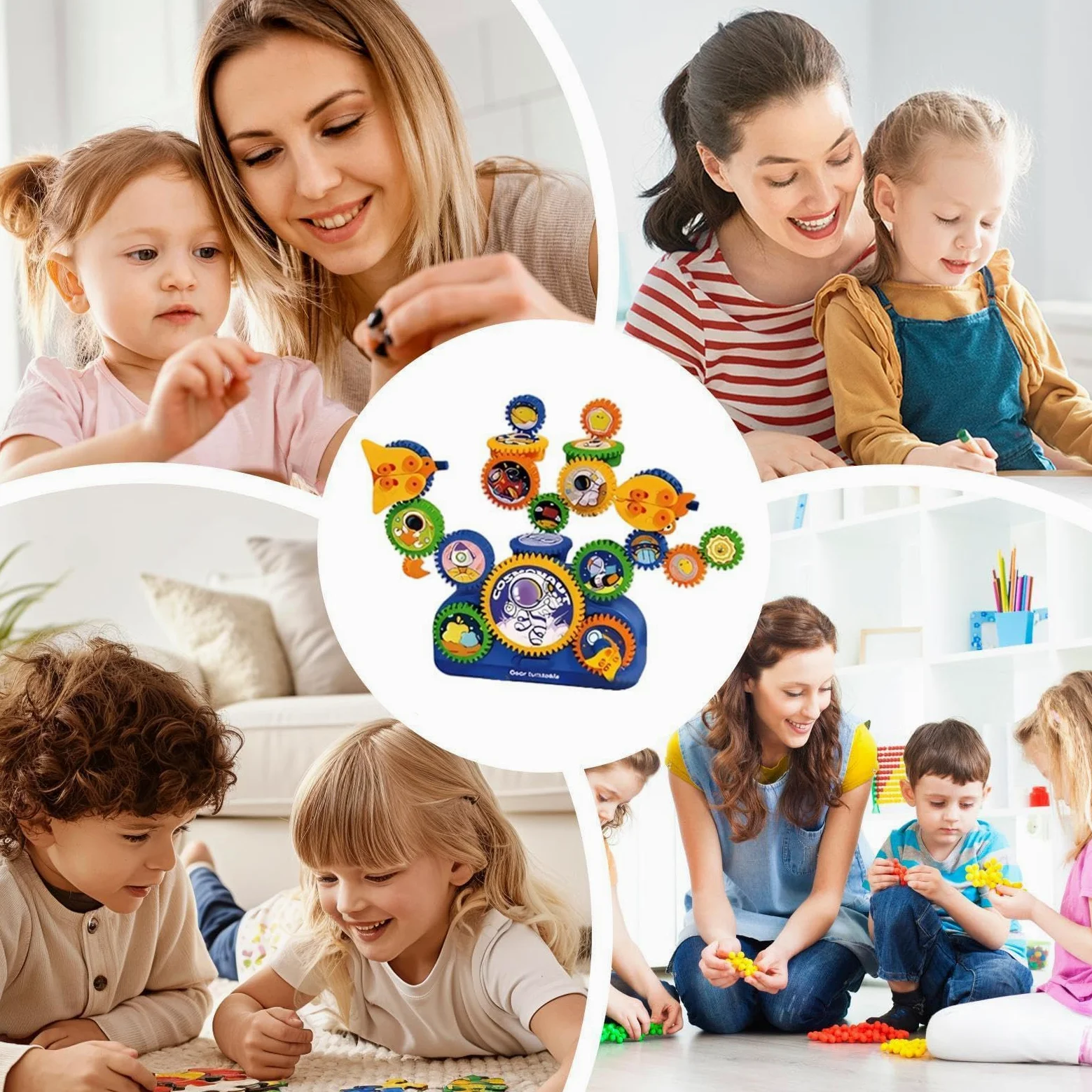 Da Costruzione Con Ingranaggi Set Educativo Divertente Con Incastro | Giocattoli Di Per Bambini E Bambine Interni Camera Soggiorno Giardino Cortile Casa