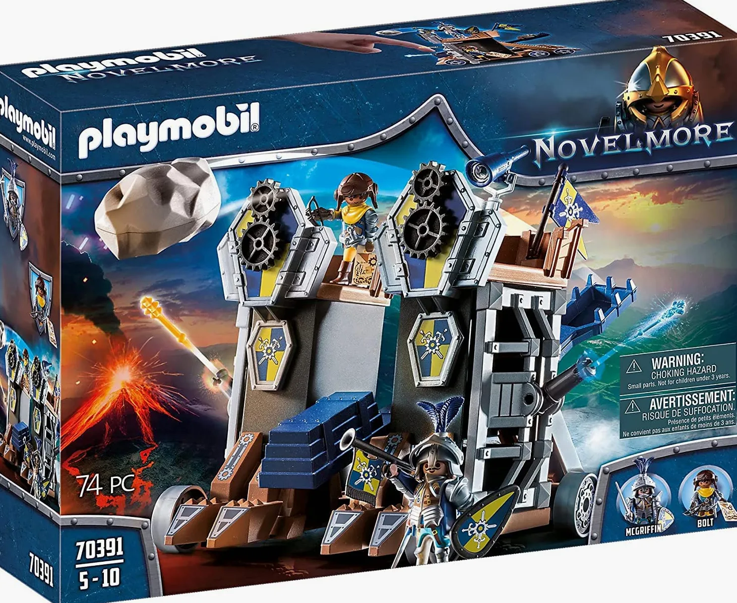 PLAYMOBIL Novelmore 70391, Catapulta Mobile di Novelmore, dai 4 ai 10 Anni