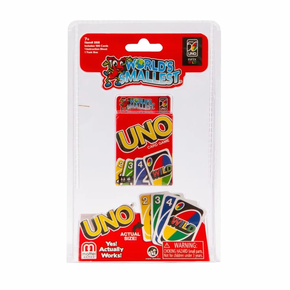Giochi Preziosi World's Smallest - Uno Il Gioco Di Carte Più Conosciuto Piu' Piccolo Di Sempre Si Puo' Tenere Anche In Tasca, Si Gioca Come Nella Versione Originale, Per Bambini A Partire Dai 6 Anni