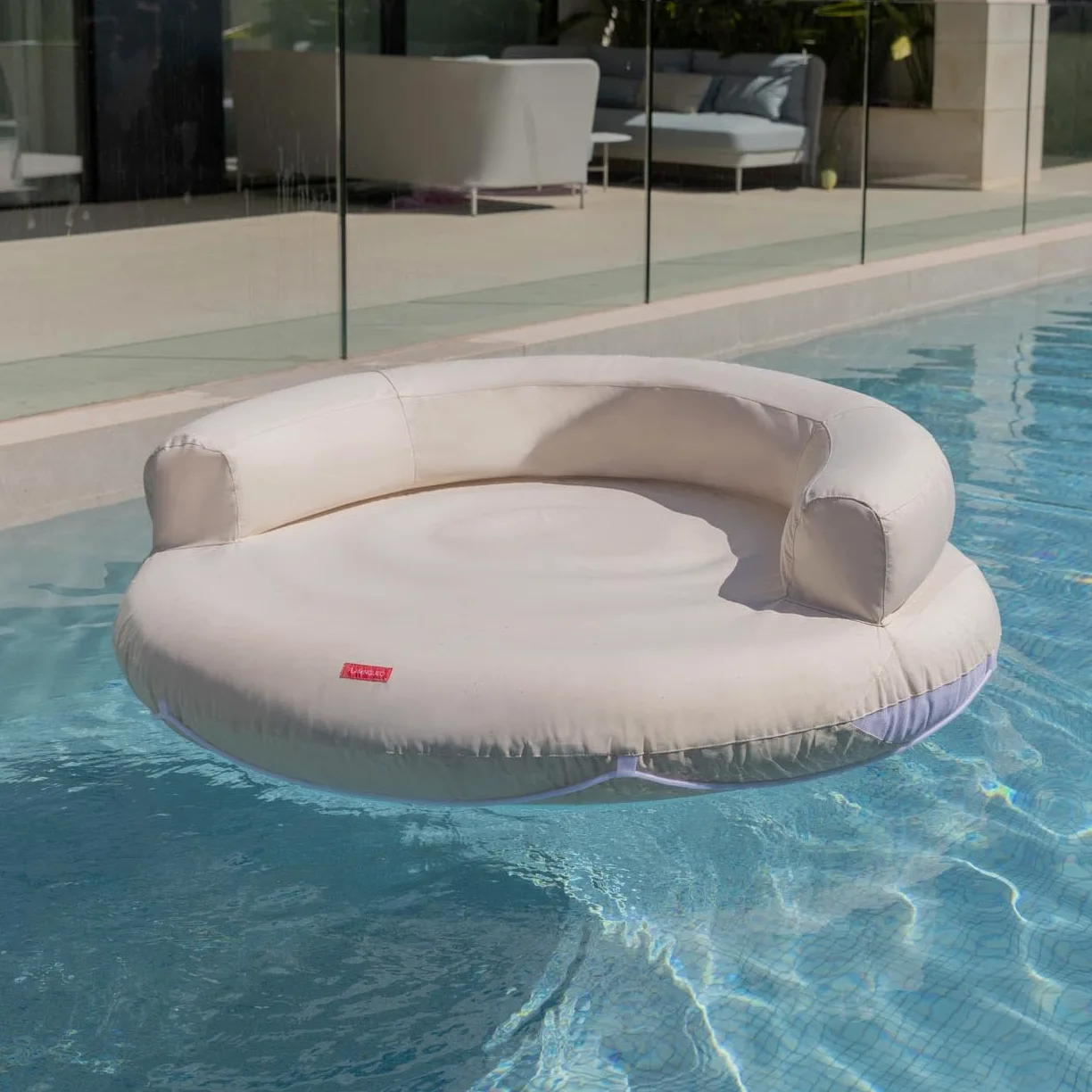 Flamingueo Materassino Gonfiabile, Per Piscina, Lettino Gonfiabile, Struttura Interna in PVC, Rivestimento Esterno in Poliestere, 152 x 152 x 49 cm