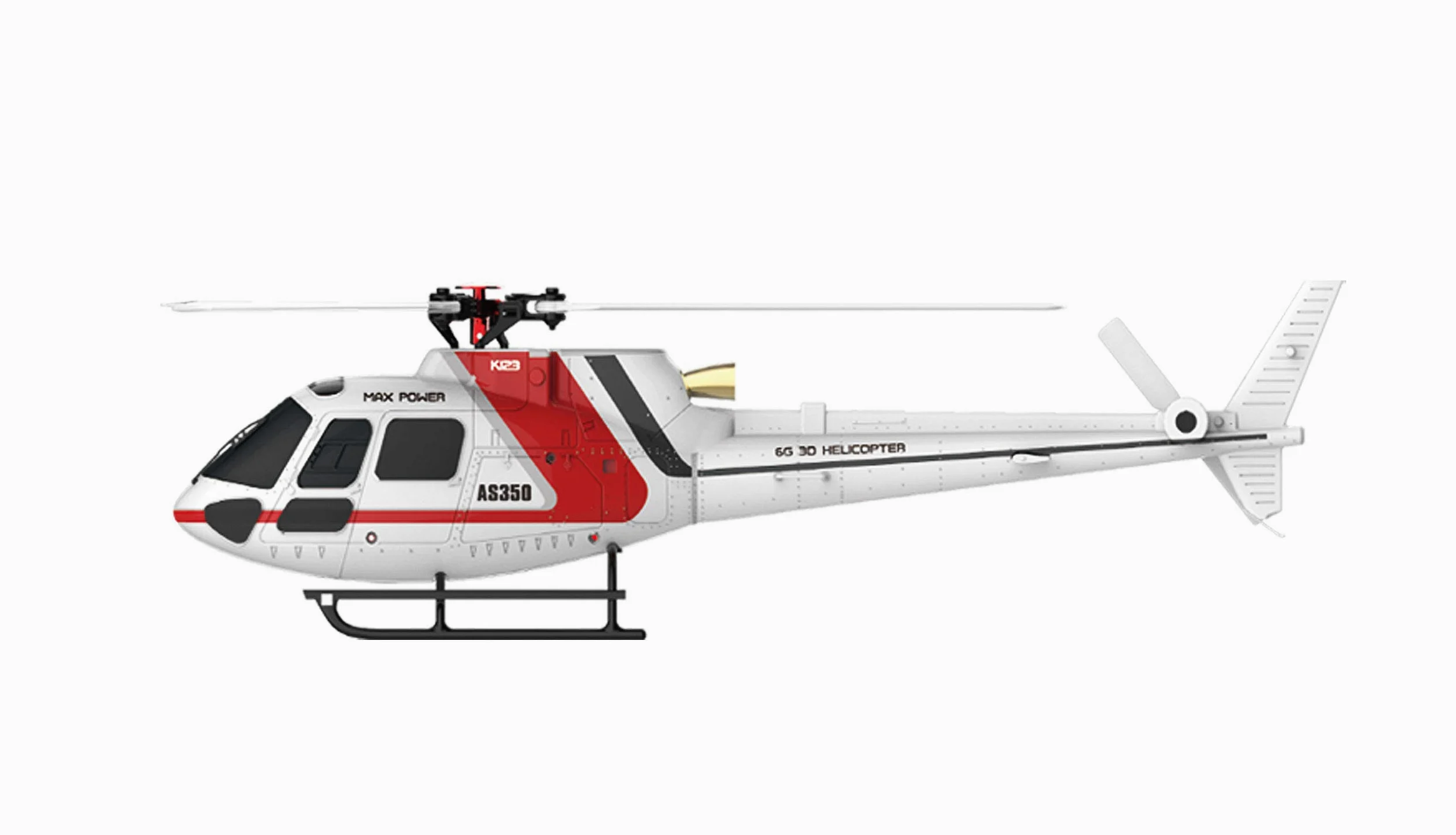 Amewi AS350 RC - Elicottero RtF 700, colore: Rosso/Bianco