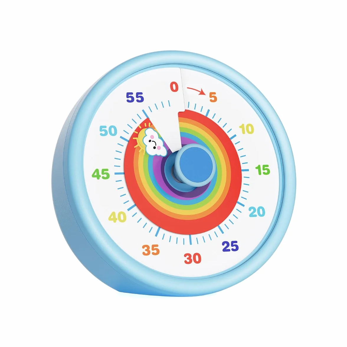 Timer Visivo Educativo per Bambini 60 Minuti, Conto alla Rovescia Silenzioso con Design Arcobaleno, Timer da Studio e Cucina per Bambini, Scuola, ADHD ed Esami