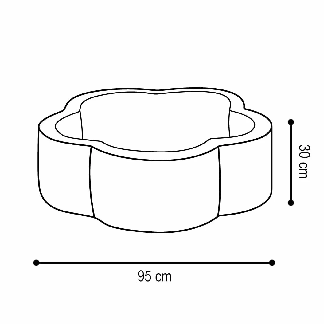 MISIOO Piscina di palline per bambini, 95 x 30 cm, 400 palline (6 cm), giocattolo per bambini a partire da 1 anno, perfetto per bambini e divertimento