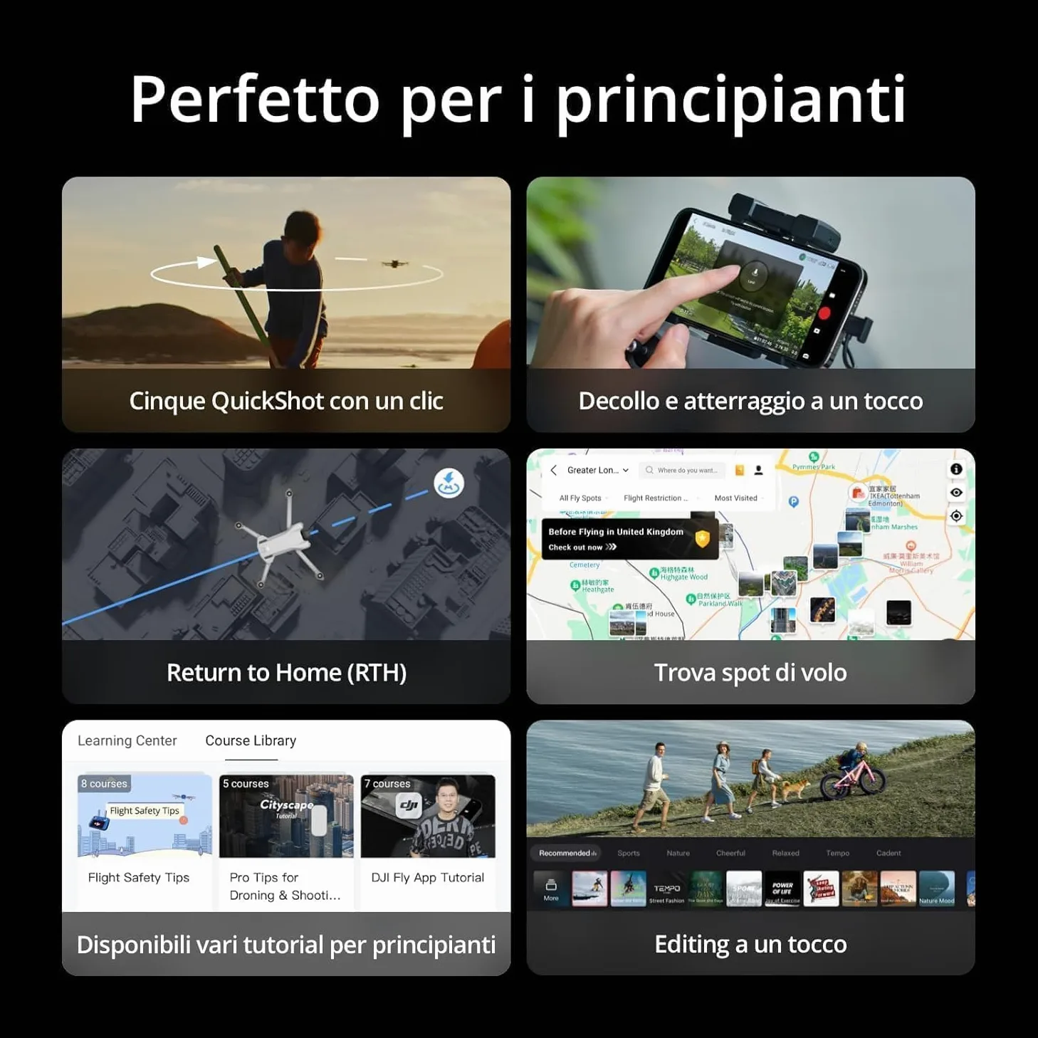 DJI Mini 3 Bundle – Mini Drone con Fotocamera Pieghevole e Leggero con Video in 4K HDR, Autonomia di 38 Minuti, Riprese Verticali Native e Funzioni Intelligenti
