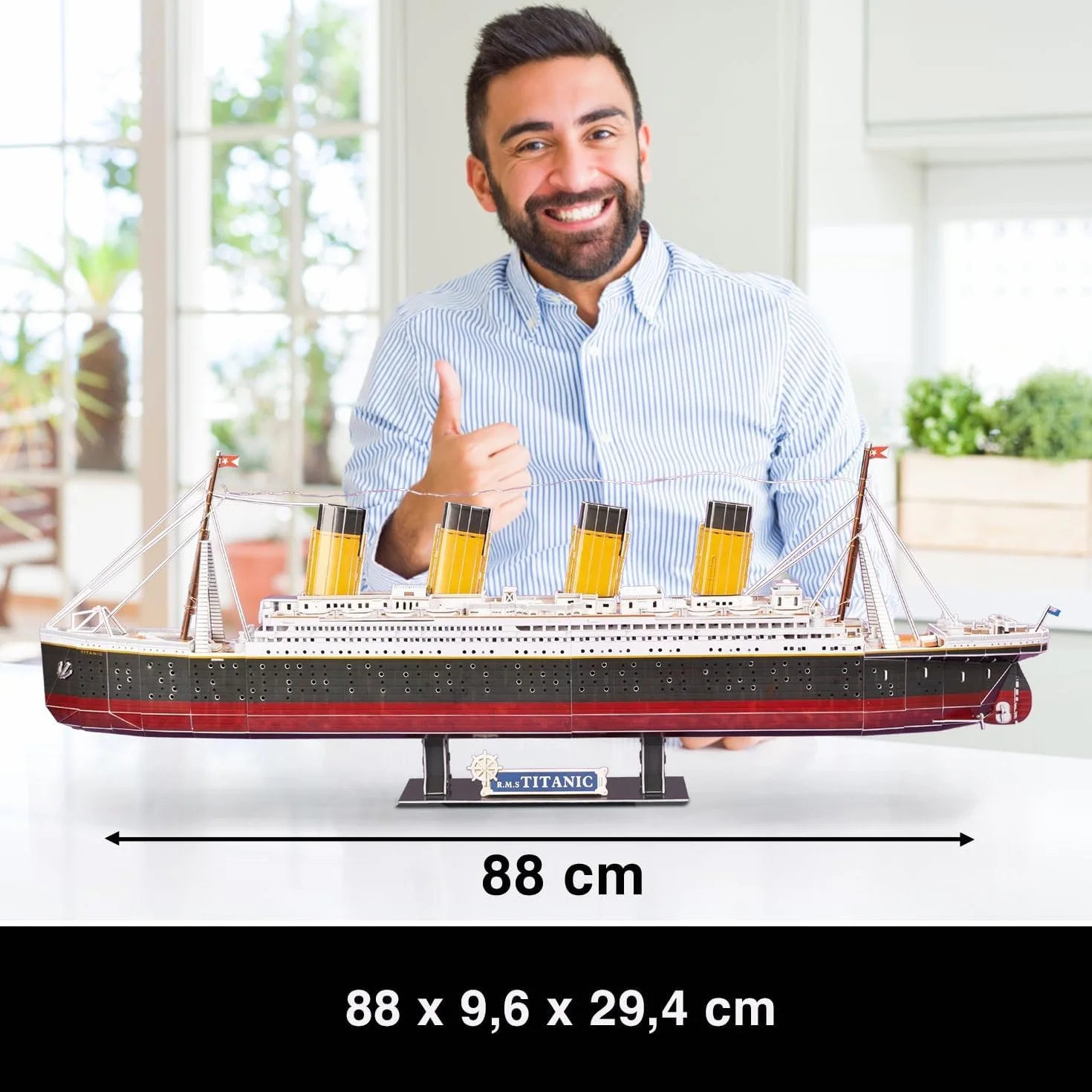 Puzzle 3d - Titanic Modellino Led | Modellismo Da Costruire Adulti E Bambini | Puzzle 3d Bambini E Adulti | Titanic Modellismo Navale | Modellini Da Costruire 328 Pezzi