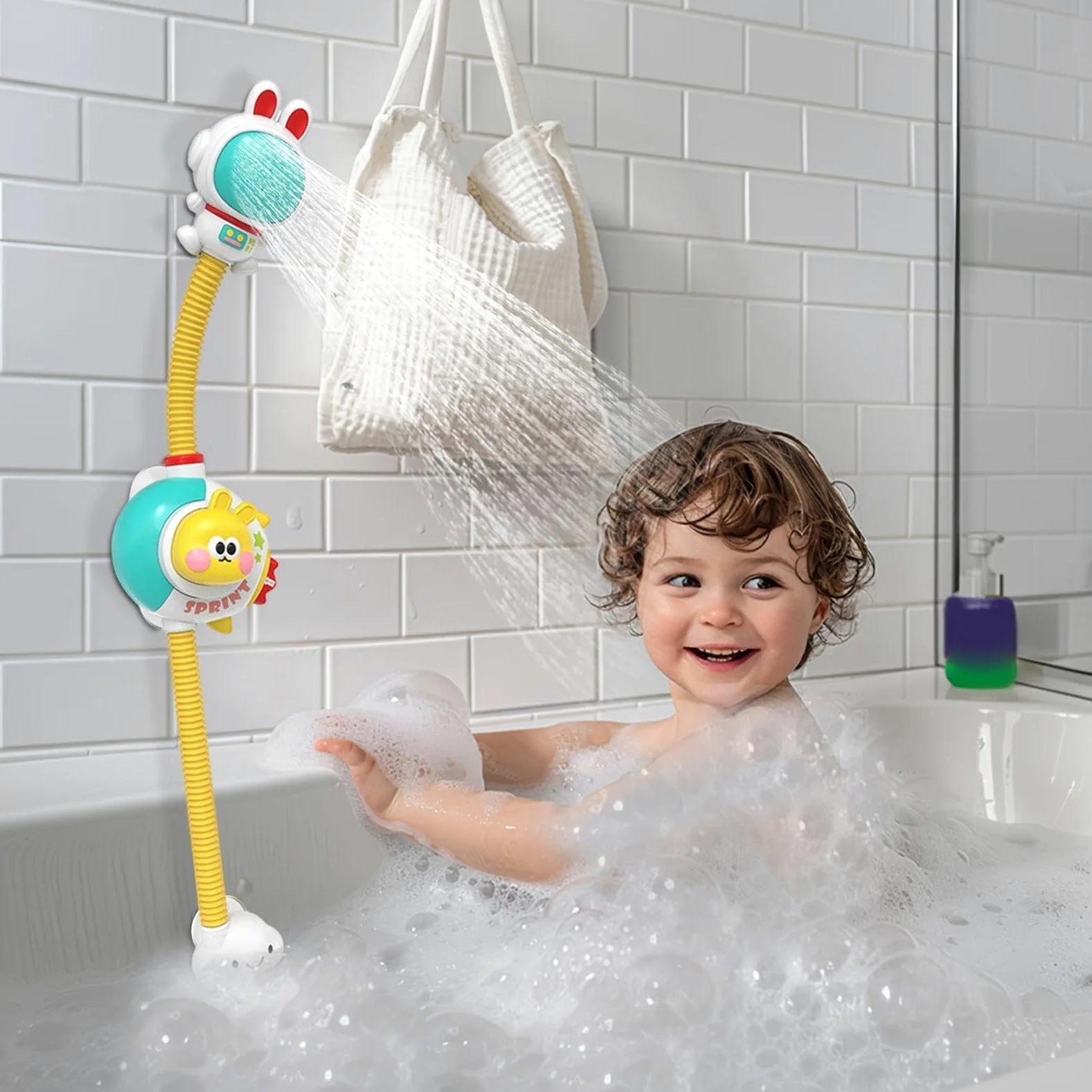 Giocattoli da bagno per bambini Interattivo Elettrico | Giocattoli d'Acqua da Vasca a Forma di Coniglio Per casa appartamento bagno vasca bagno vacanze compleanno regalini di festa