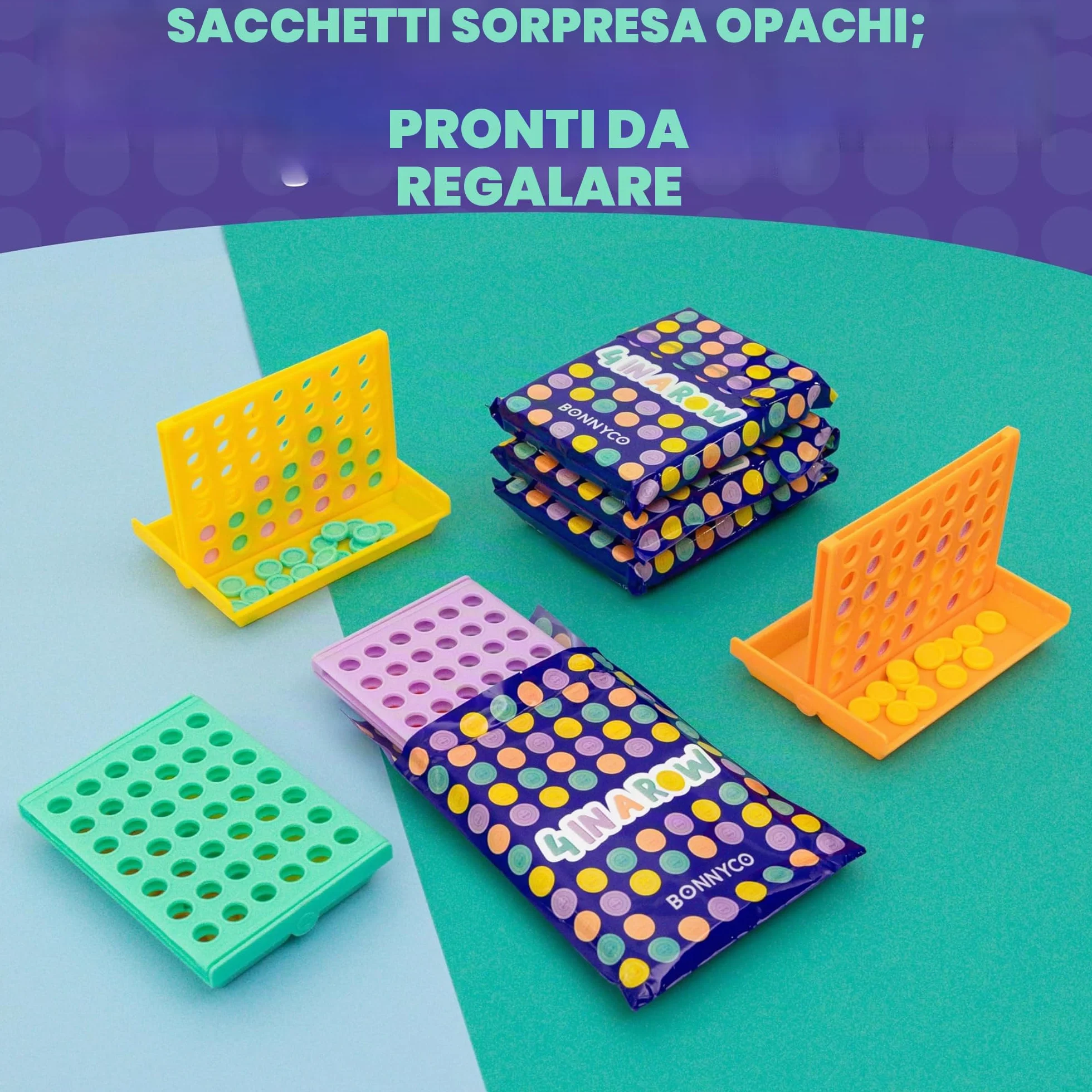 BONNYCO 16 Gadget Compleanno Bambini 3-12 Anni Set Linea con Sacchetti Sorpresa Invitati Festa