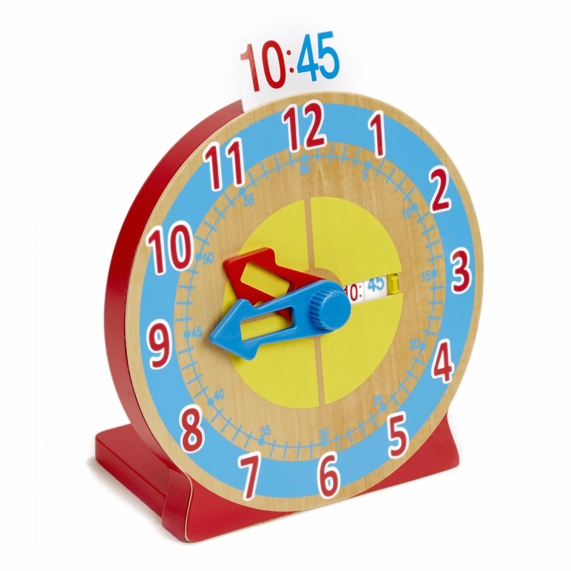 Melissa & Doug | Orologio Gira E Scopri | Perfetto per i Bambini Che Sono Pronti per Imparare a riconoscere l'ora | Giocattolo educativo in Legno