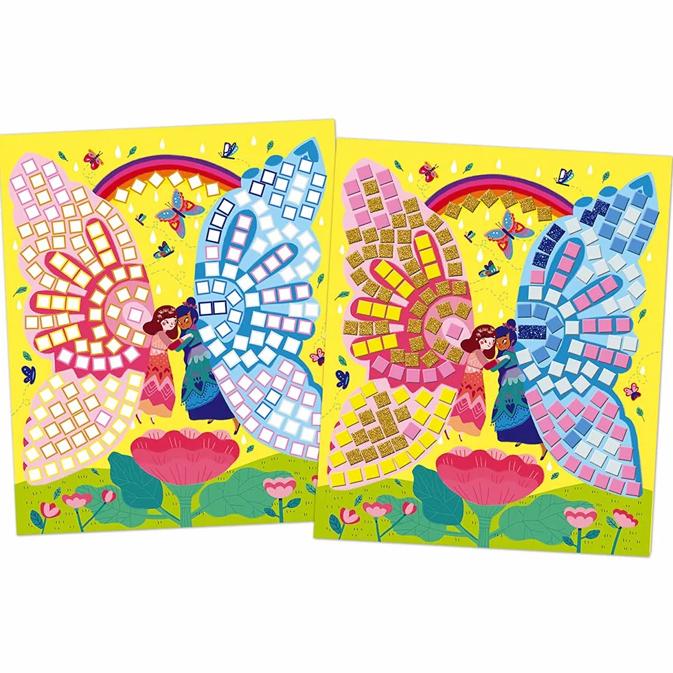 Janod Set Creativo Mosaici in Gommapiuma Fate, Les Ateliers Du Calme, Abilità Motorie Fini E Apprendimento della concentrazione, dai 5 Anni in su, J07960, Multicolore, 22 x 4 x 26 cm