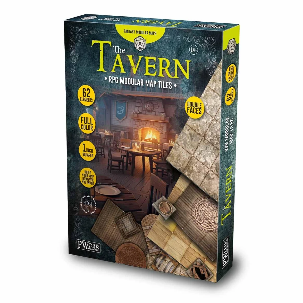 The Tavern - RPG Modular Map Tiles - double face cardboard tiles