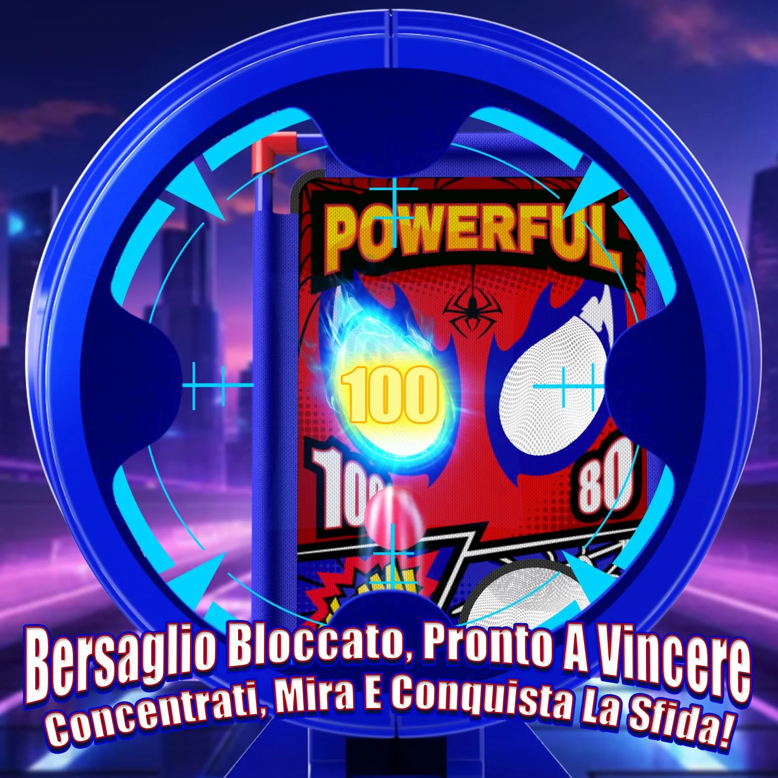 Pistole Air con Mira Bambino 3-10 Anni 2 Pistole 4 Bersagli 24 Palline Schiuma Giochi Esterno Giardino Regalo