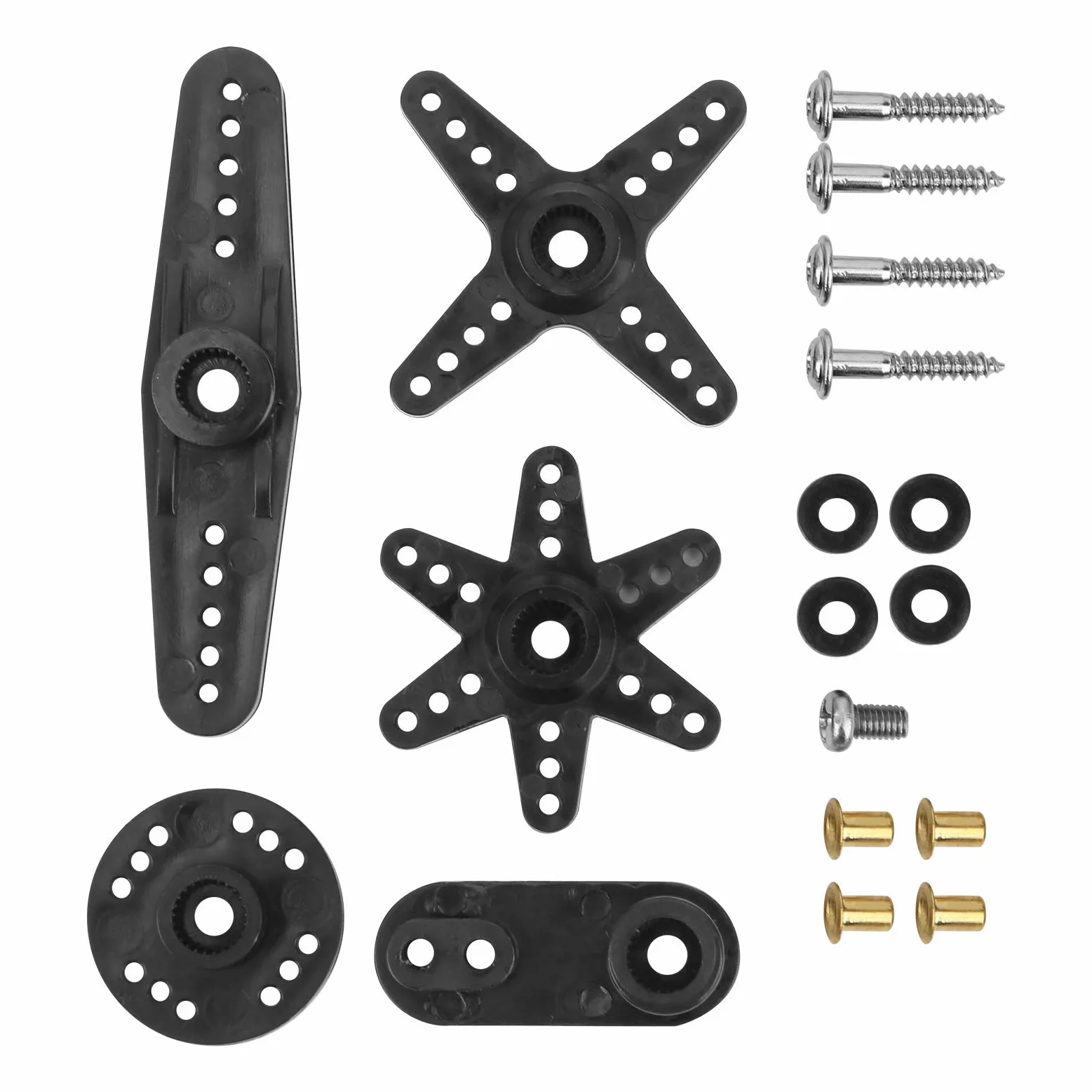 SURPASS - Servo digitale HOBBY S0600M con ingranaggi in metallo da 6 kg, servo per auto RC a coppia elevata, servo per barca ad ala fissa impermeabile con 5 bracci servo,