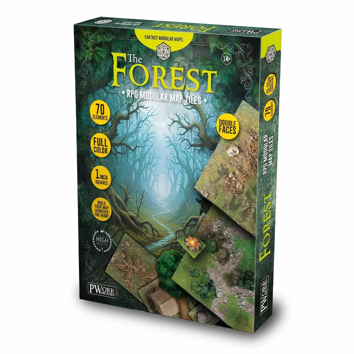 The Forest - RPG Modular Map Tiles - double face cardboard tiles