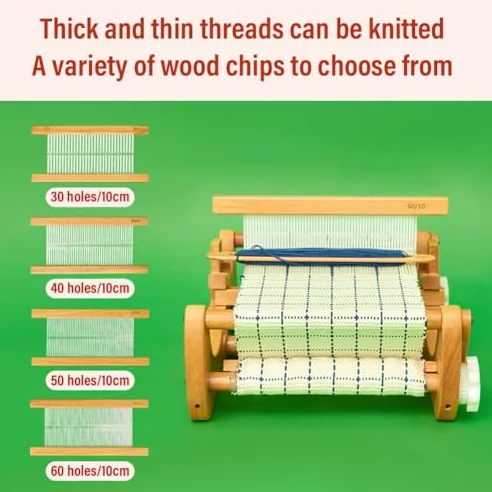 Kit per tessitura in legno con pettine e bobina, macchina per maglieria tessuta a mano per bambini e principianti, strumento fai da te per lavori artistici multi-artigianali
