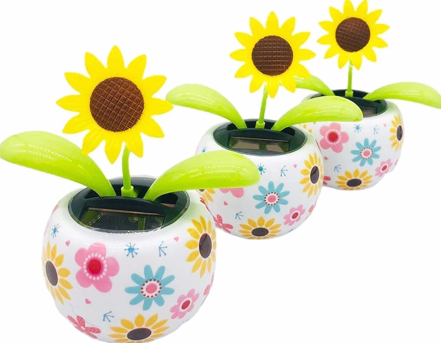 Girasole Solare Danzante Fiore Oscillante Decorazione Scrivania Kit Energia Solare