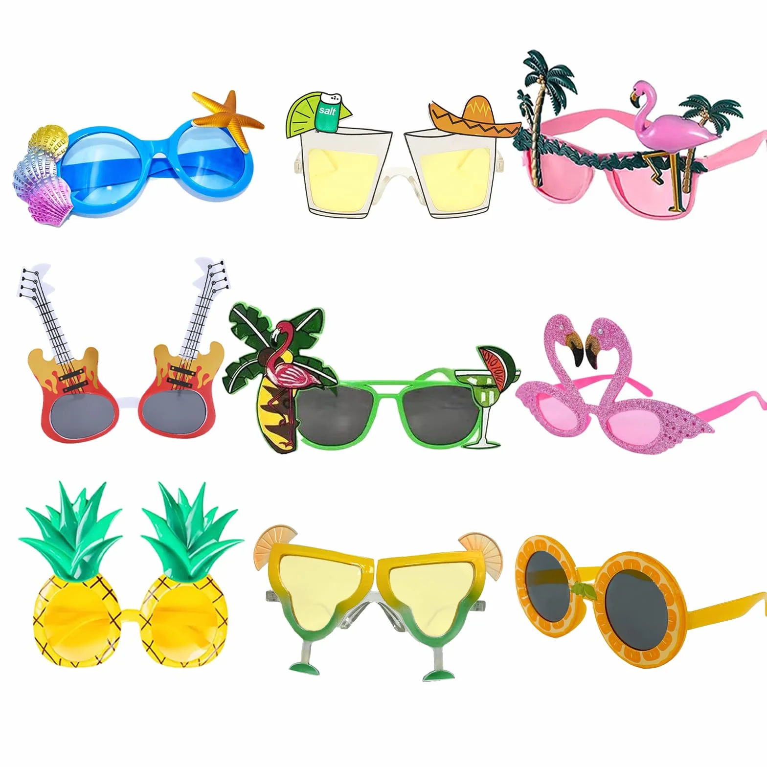 Occhiali Festa Hawaiana Party Adulti Divertenti Sole Decorazioni Hawaii