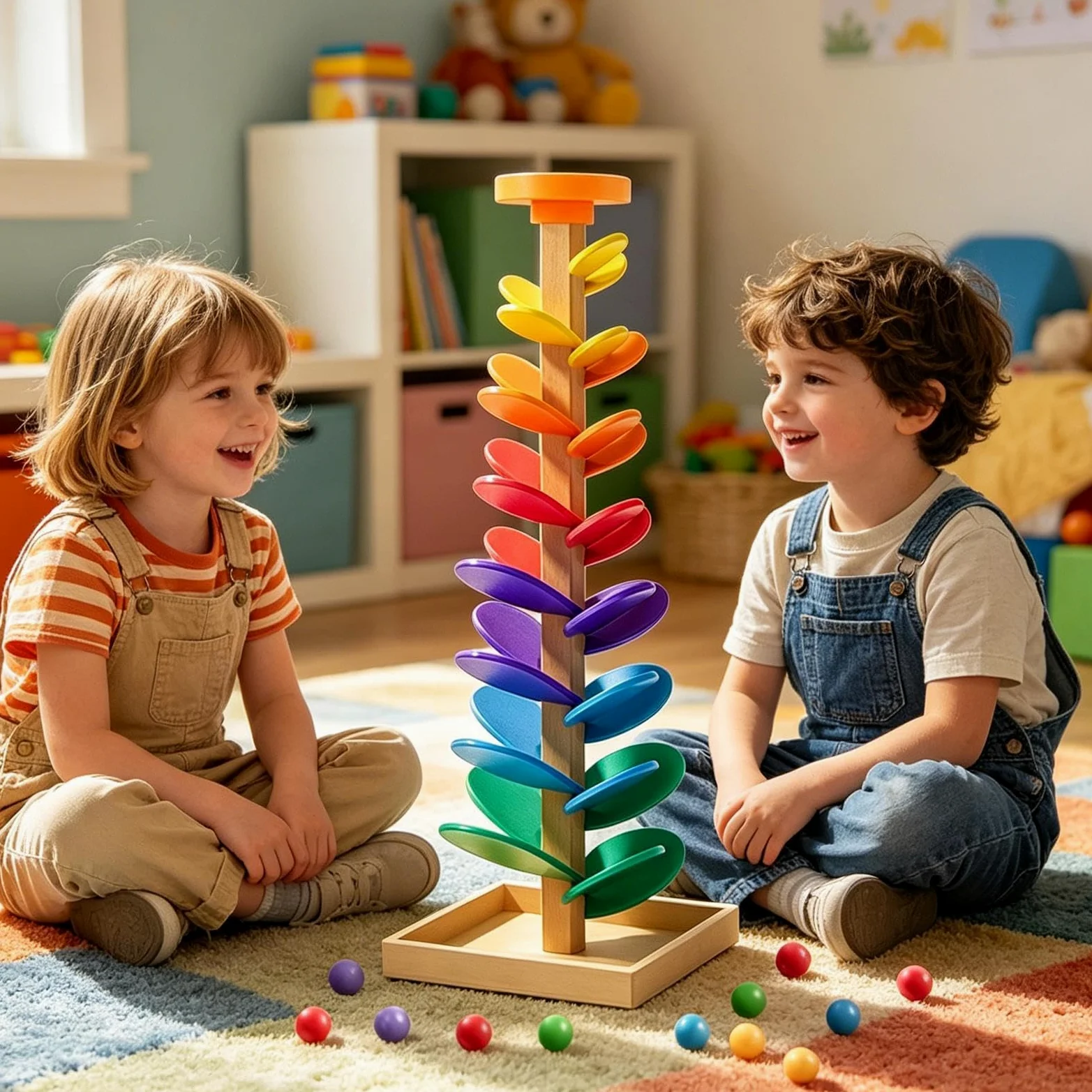 Pista Per Biglie Giochi Musicali Con Biglie A Caduta E Smistamento | Giochi Per Bambini Di Apprendimento Dei Colori Con Percorso Per Palline Per Bambini e Bambine Casa Classe Asilo Viaggio e