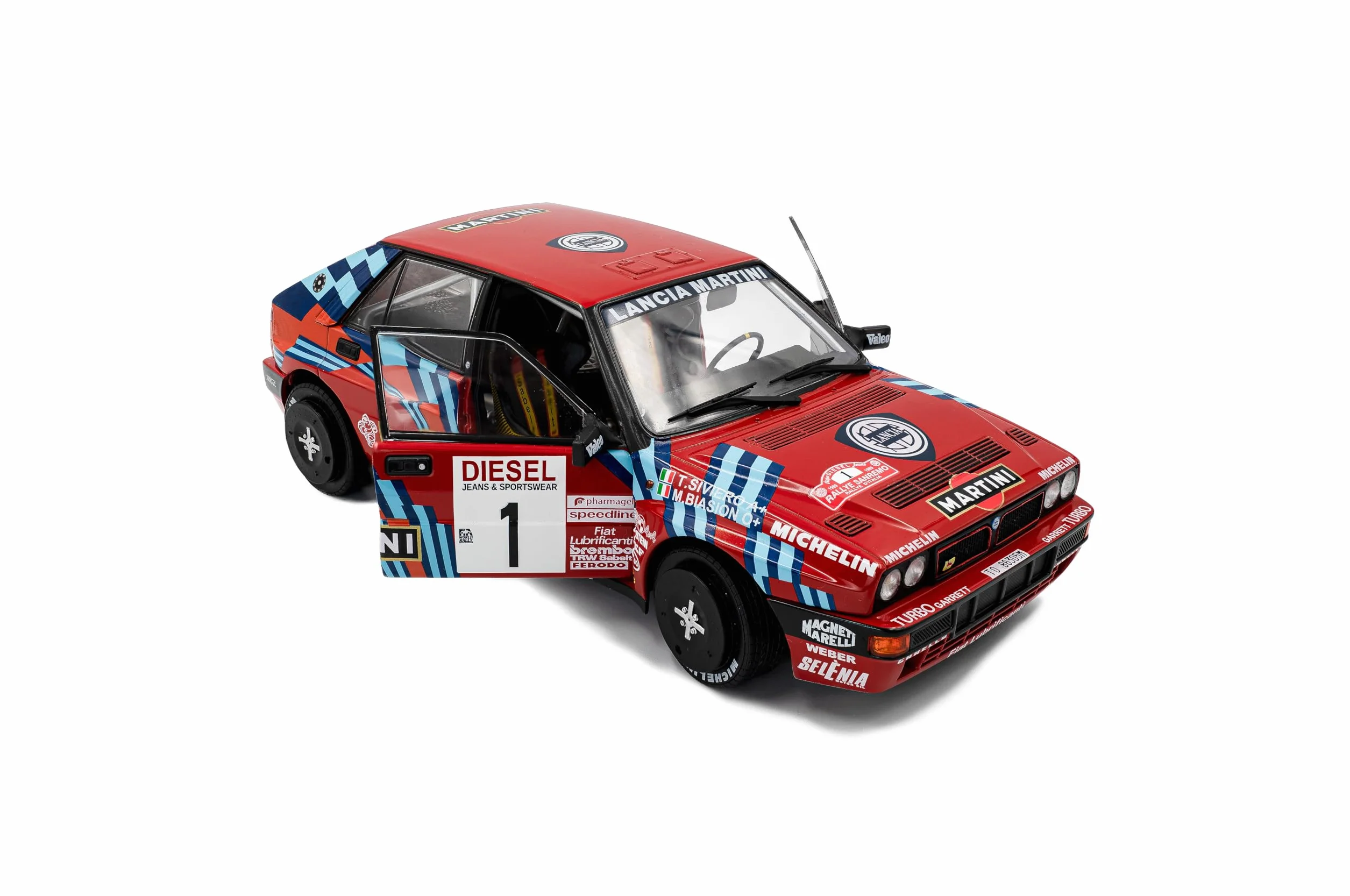 Solido Lancia Delta HF Integrale #1 1:18 Diecast Model Rosso