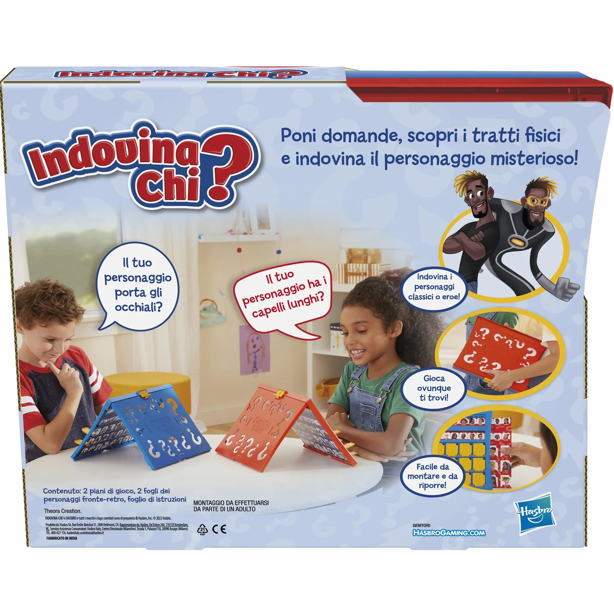 Hasbro Gaming Indovina Chi? Gioco da Tavola Originale per 2 Giocatori Bambini 6+ Anni