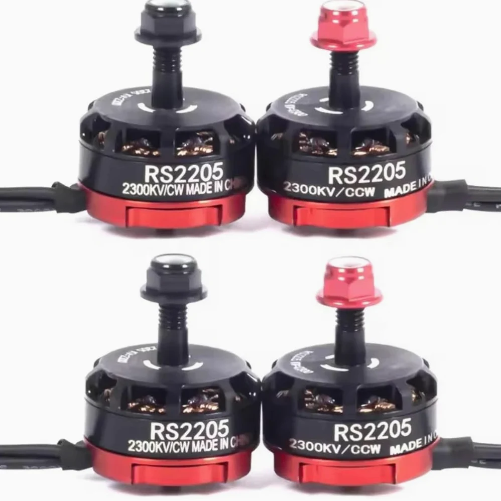 Yvxotrxnk Motore brushless 2205 2300KV 2-3S per aeroplano radiocomandato, 5 mm, fusto CW CCW High Thrust FPV Racing Multicopter Motor (2205-CW-1PCS)