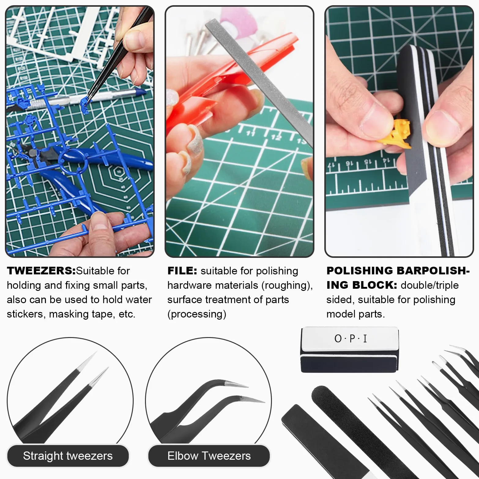 Fippy 101PCS Gundam Model Tools Kit, Hobby Building Tools Kit per Gundam Basic Model Assembling, Costruzione e Riparazione