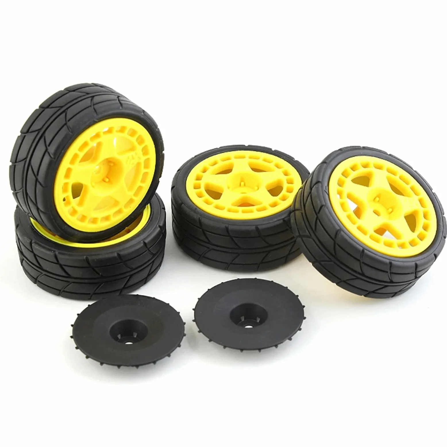 RC Car Pneumatico Ruota Compatibile Con Chevrolet Per C3 Per Tamiya Per TT01 TT02 XV01 TA06 PTG-2 RC Per Pneumatici Per Auto Per Corsa Su Ruote In Plastica Per Pneumatici Da Per Strada Per 1/10(Color2